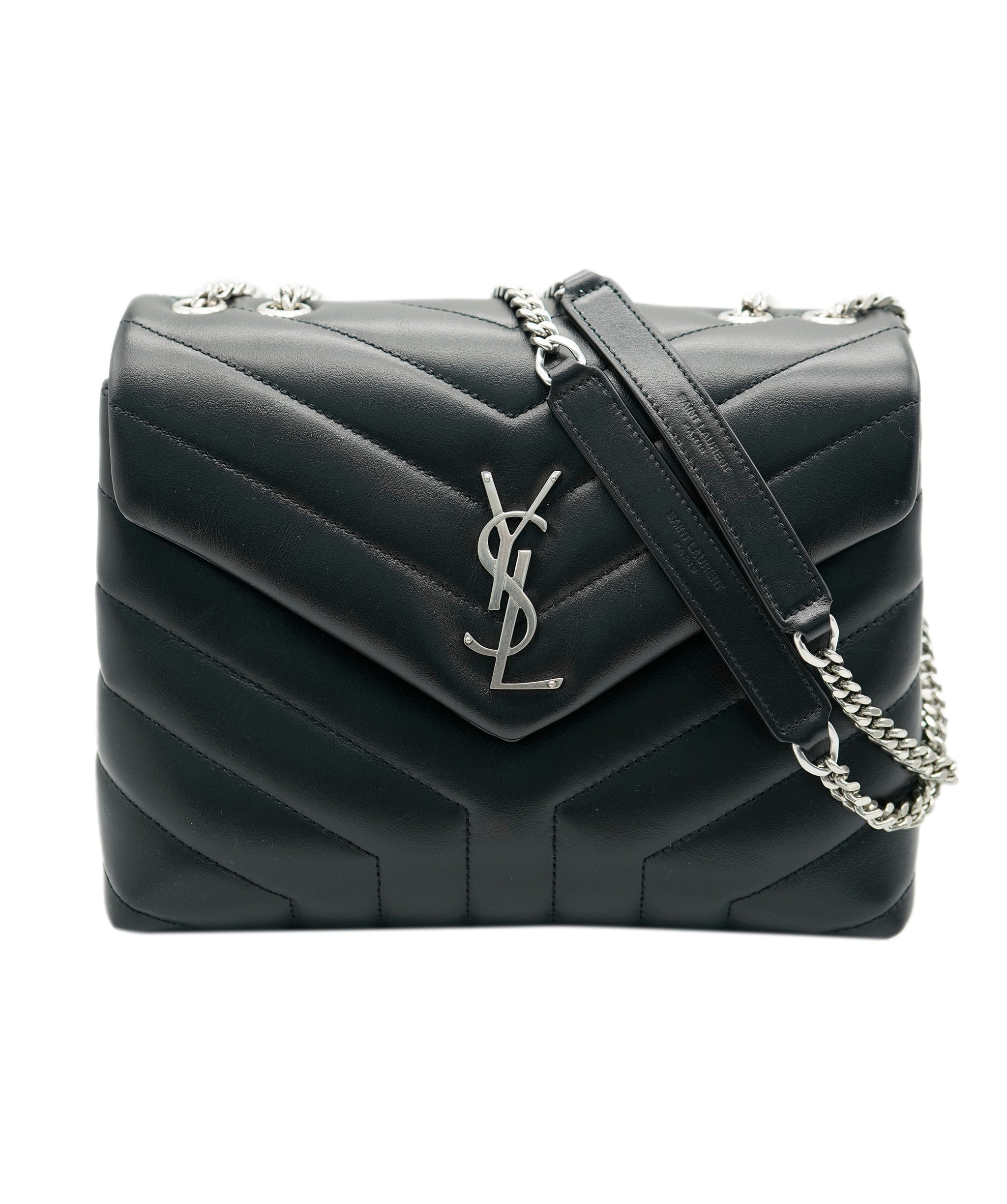 Saint Laurent Black Quilted Leather Small Loulou Bag ASC2086