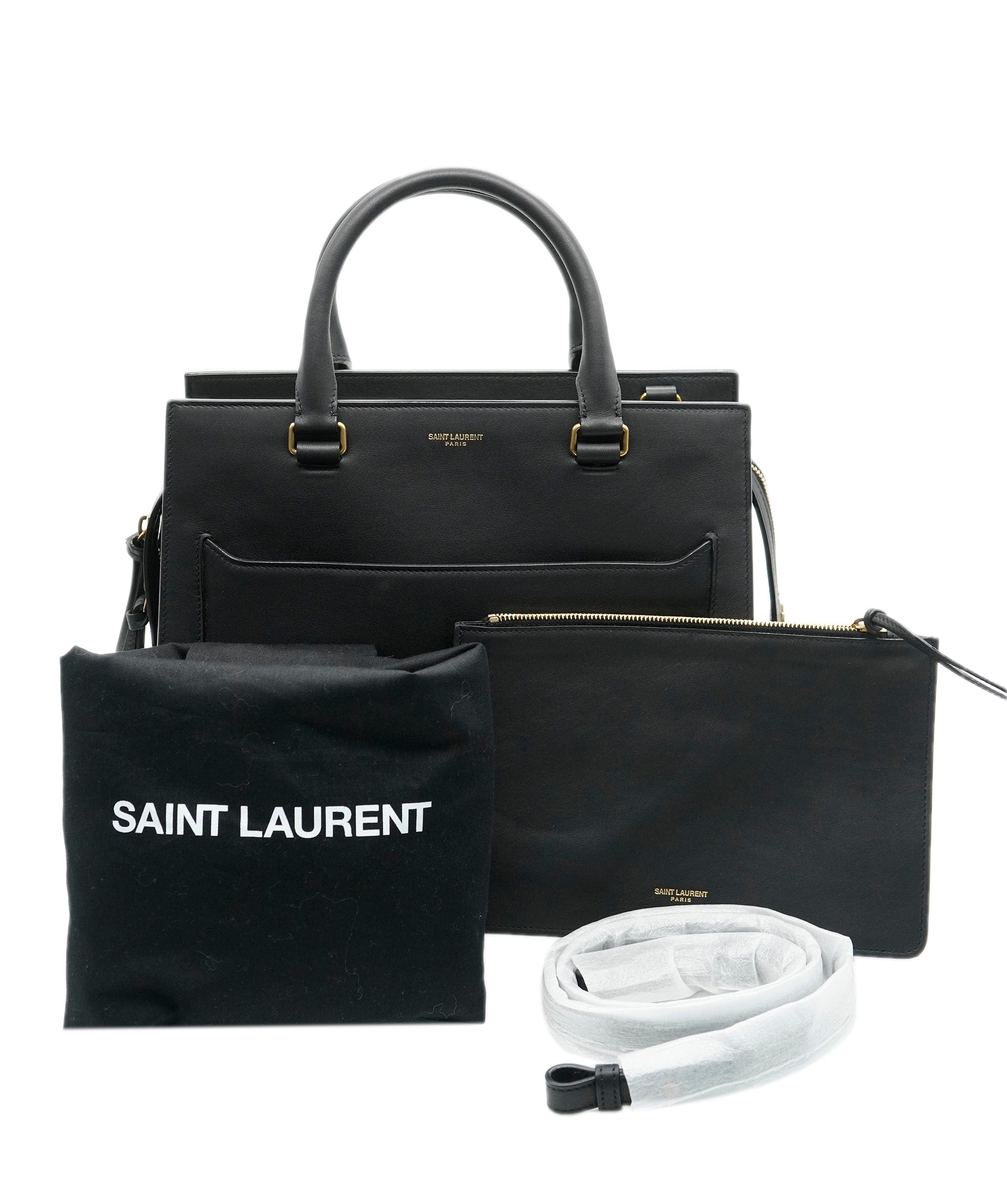 Yves Saint Laurent Saint Laurent Black Shopper Style Crossbody Bag ALL1030