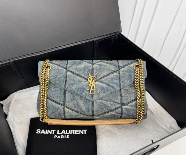 Yves Saint Laurent YSL Denim Chain Envelope Bag 27 18596468