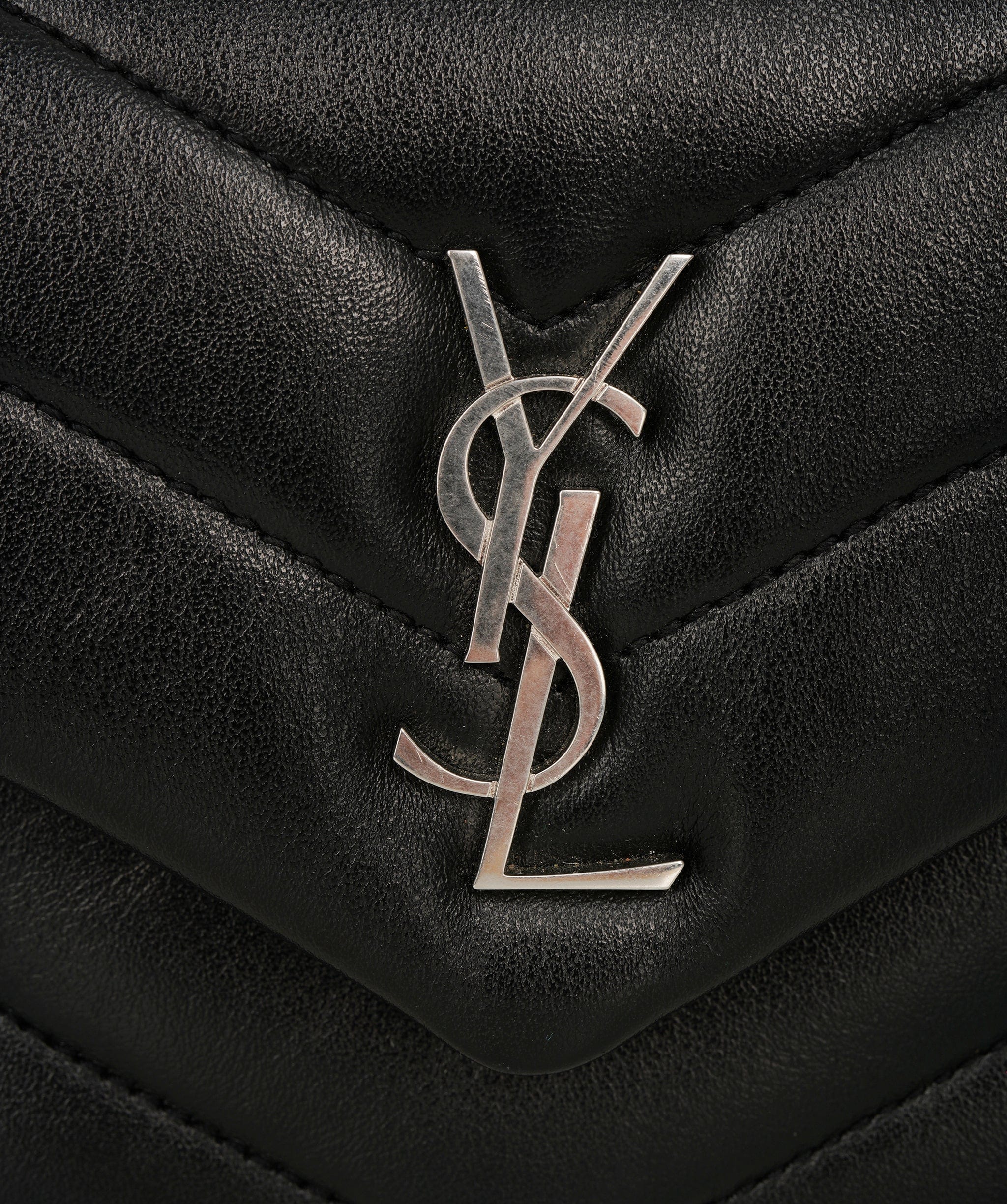 Yves Saint Laurent YSL Lou Lou Mini Chevron Bag With Silver Hardware ALC2293