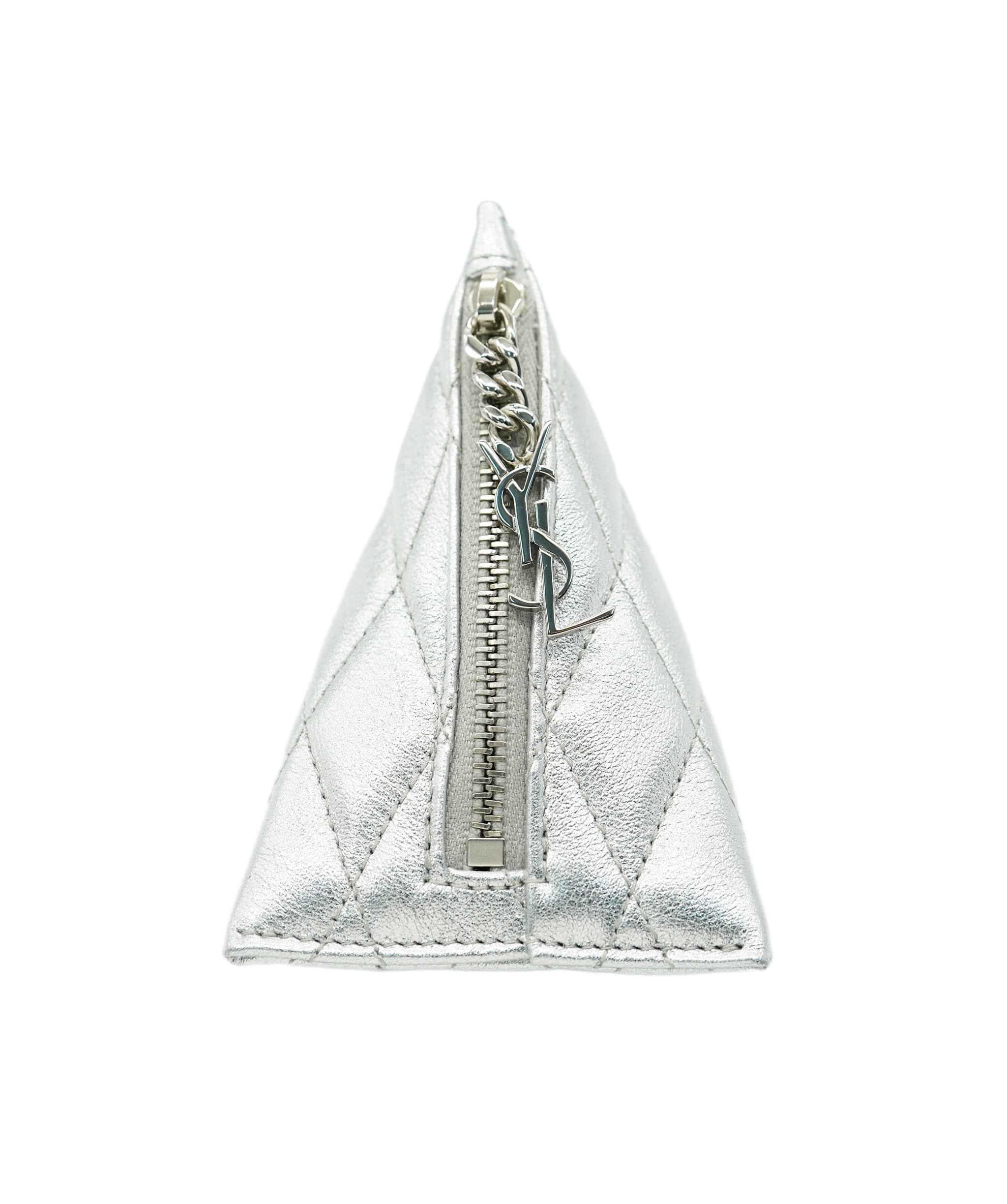 Yves Saint Laurent YSL Metallic Logo Zip Wallet ALL0992