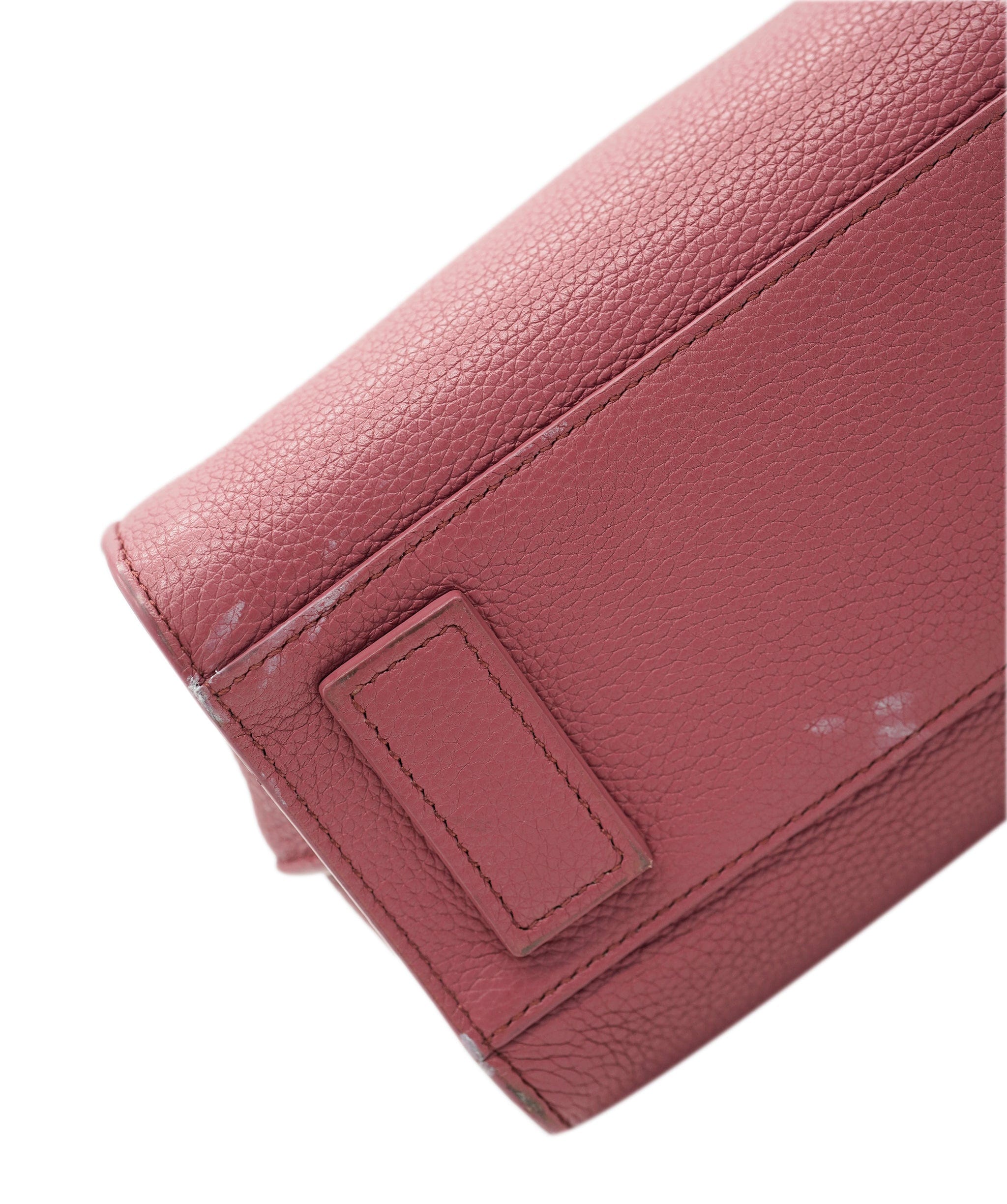 Yves Saint Laurent YSL Small Pink Grained Leather Sac De Jour Bag PHW AGC1722