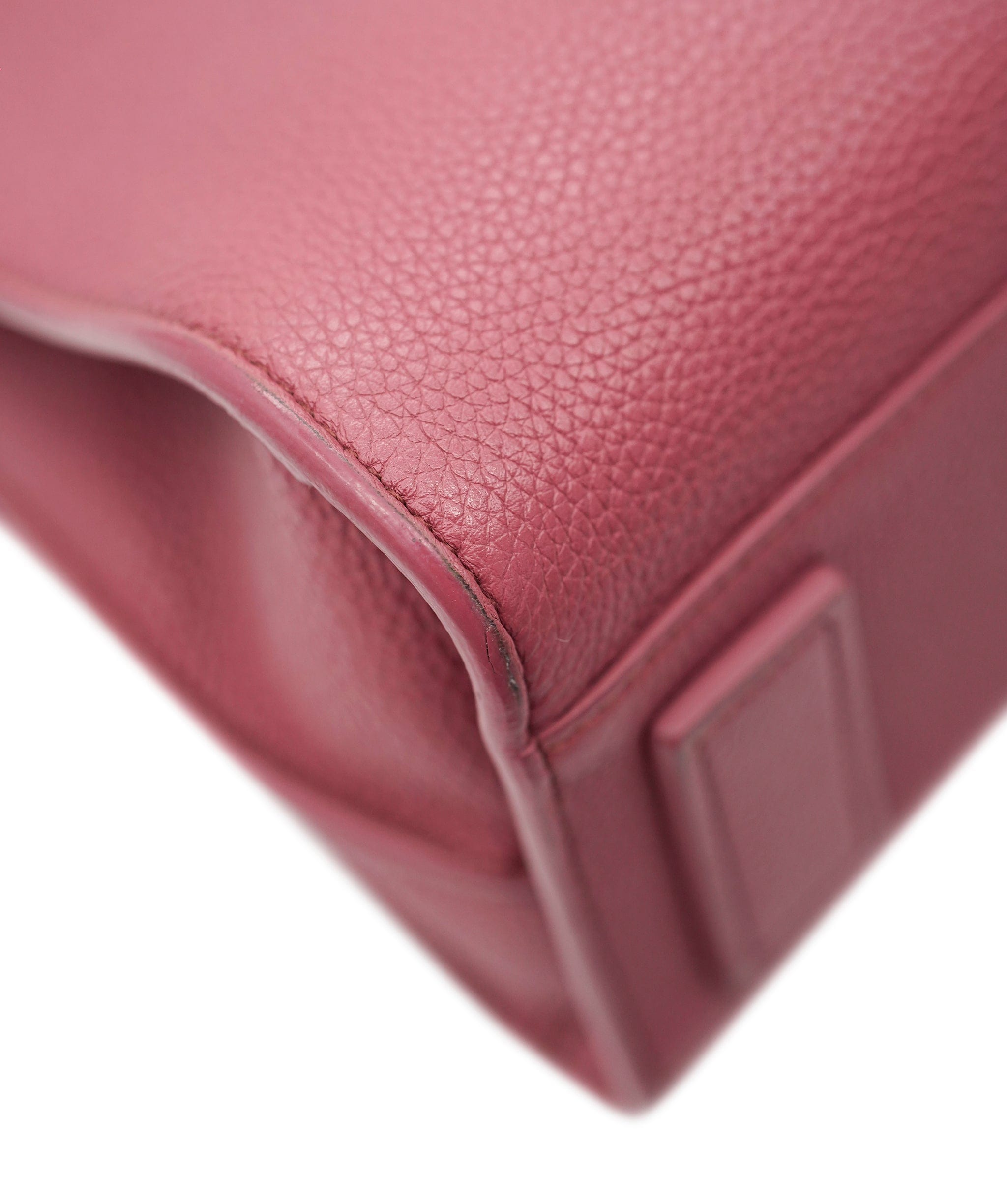 Yves Saint Laurent YSL Small Pink Grained Leather Sac De Jour Bag PHW AGC1722