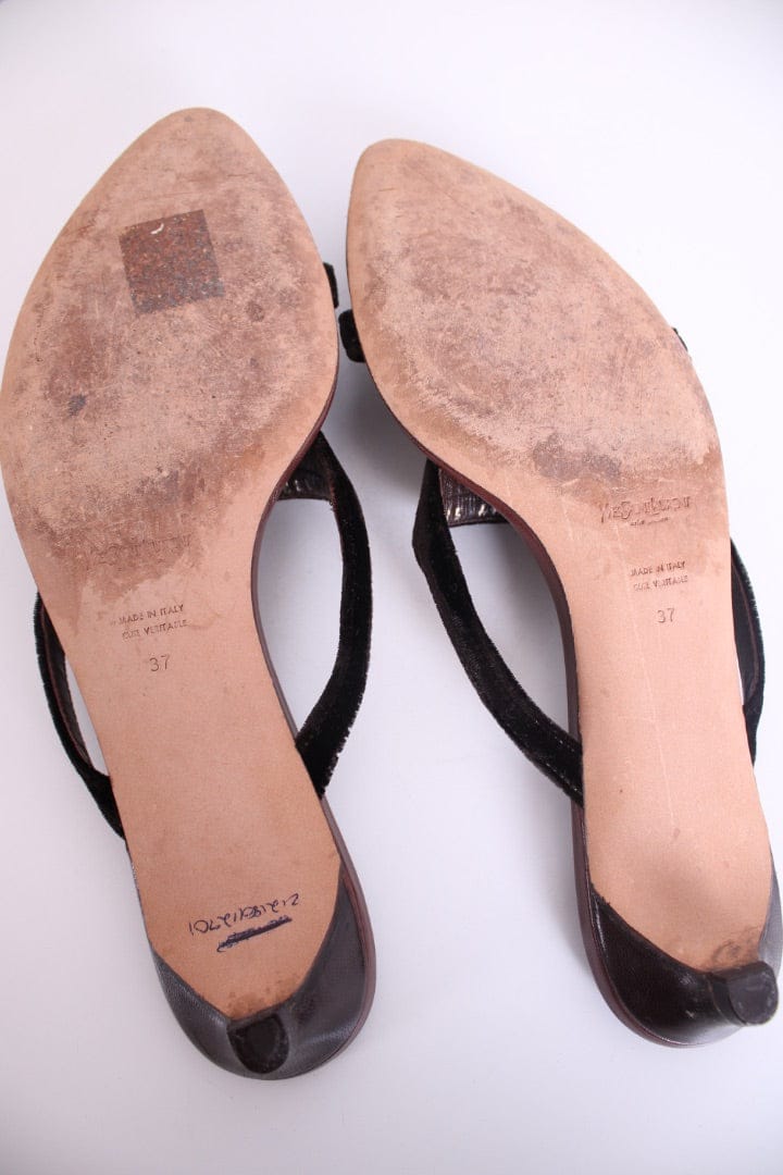 Yves Saint Laurent Yves Saint Laurent Kitten Heels Brown 37
