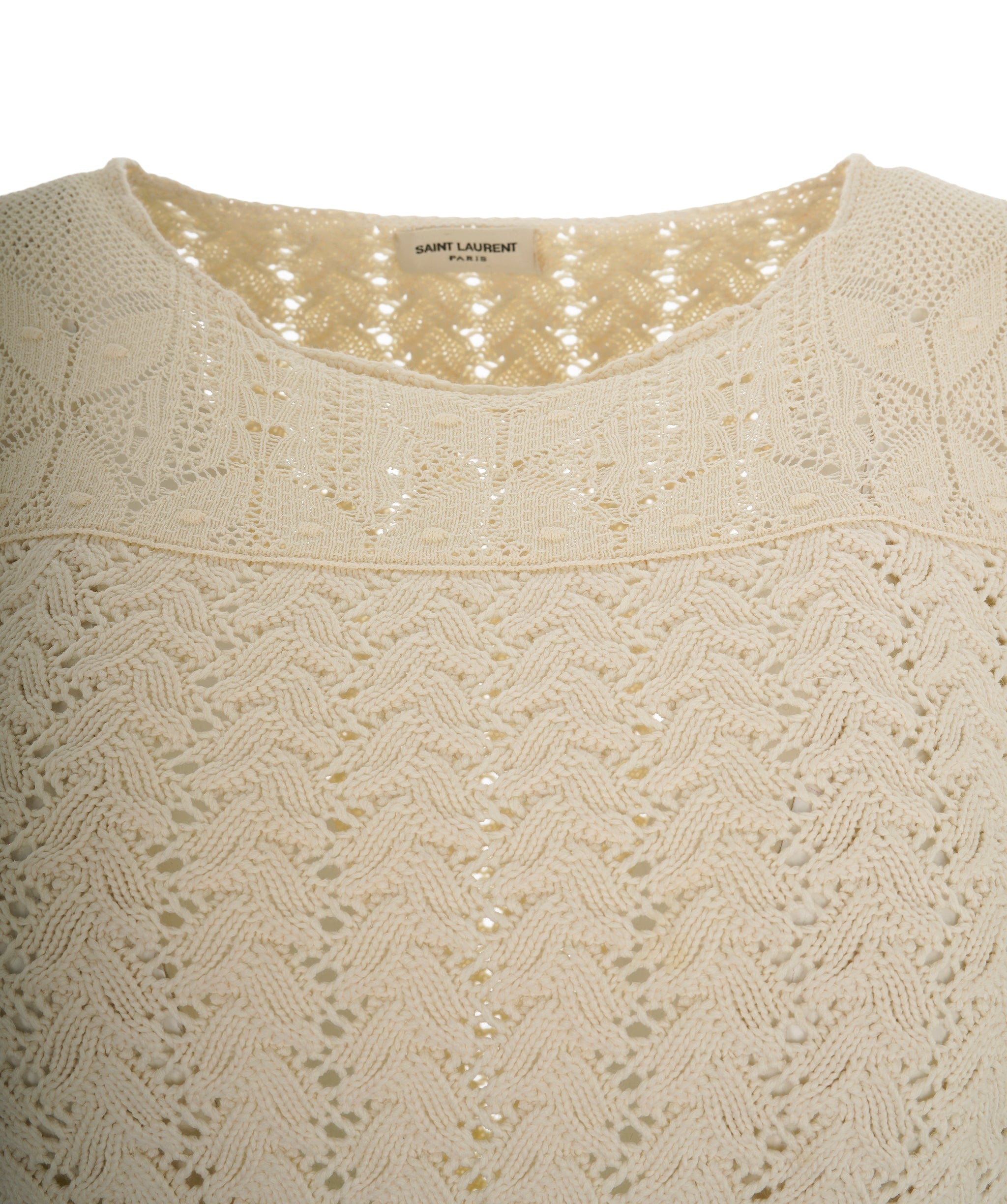 Yves Saint Laurent Saint Laurent – Hand-Crocheted Sleeveless Knit Top ALC2418