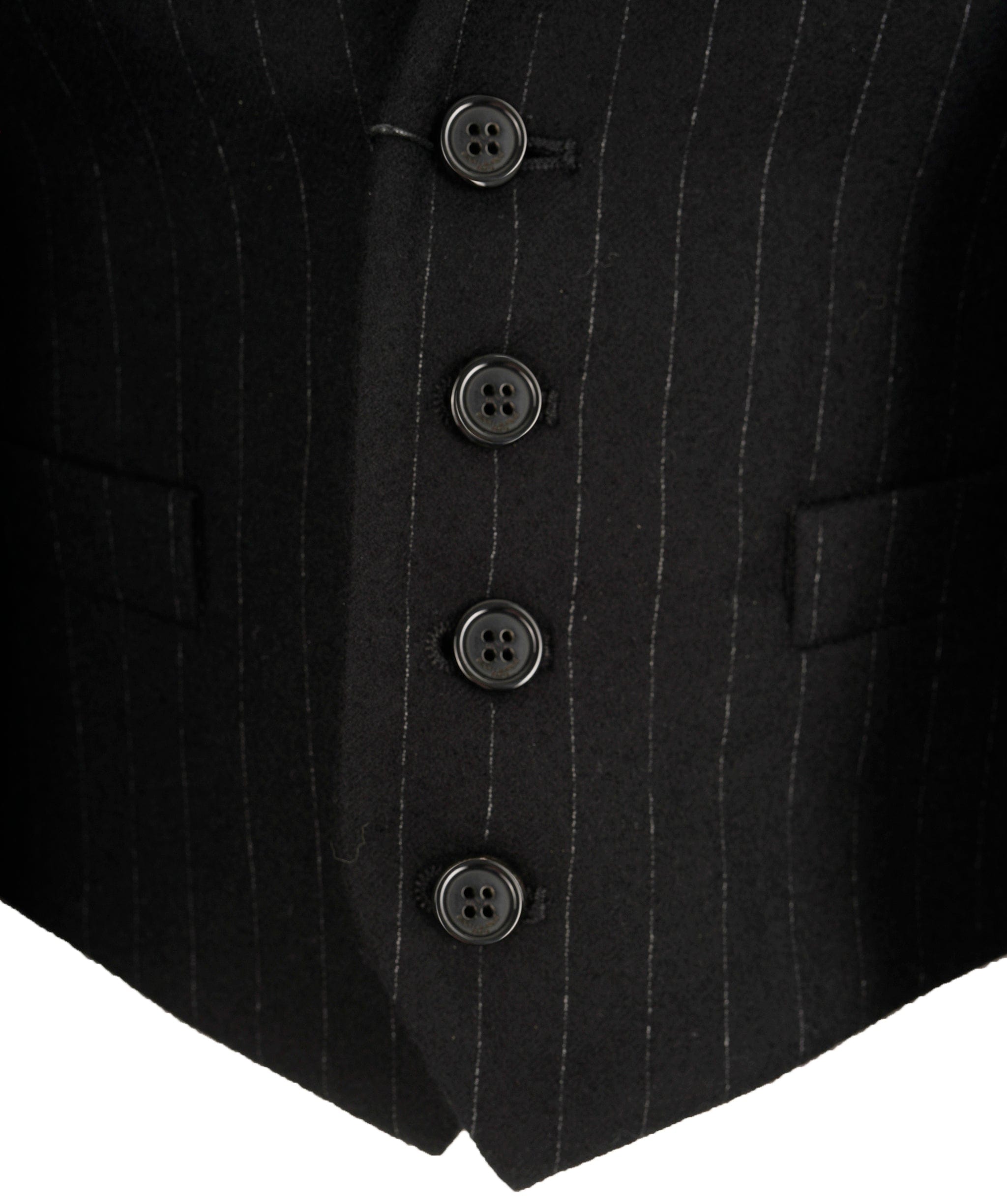 Yves Saint Laurent Saint Laurent Striped Detail Cropped Shoulder Padded Blazer ALC2618