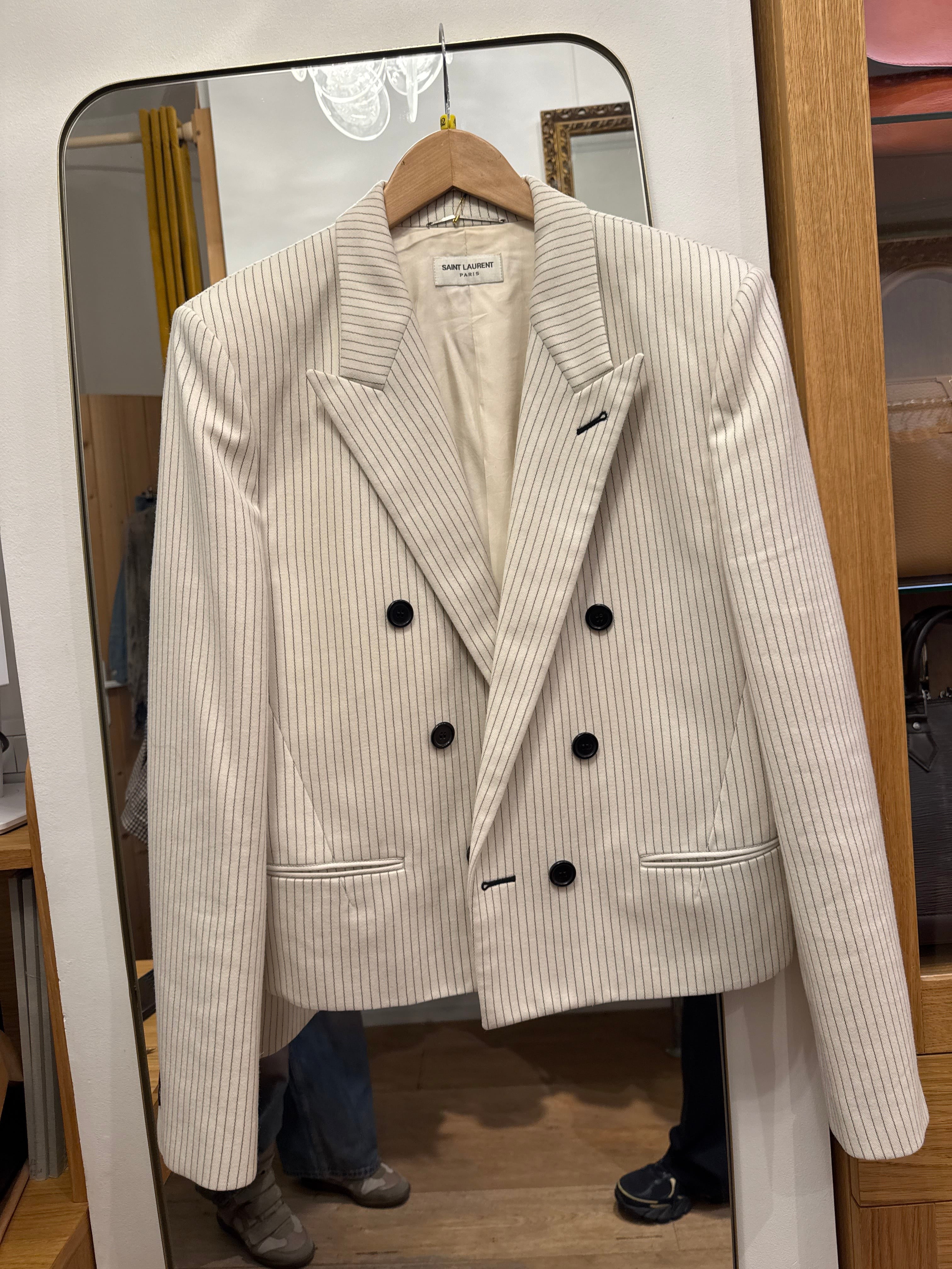 Yves Saint Laurent STRIPED WOOL SPENCER AGC3339