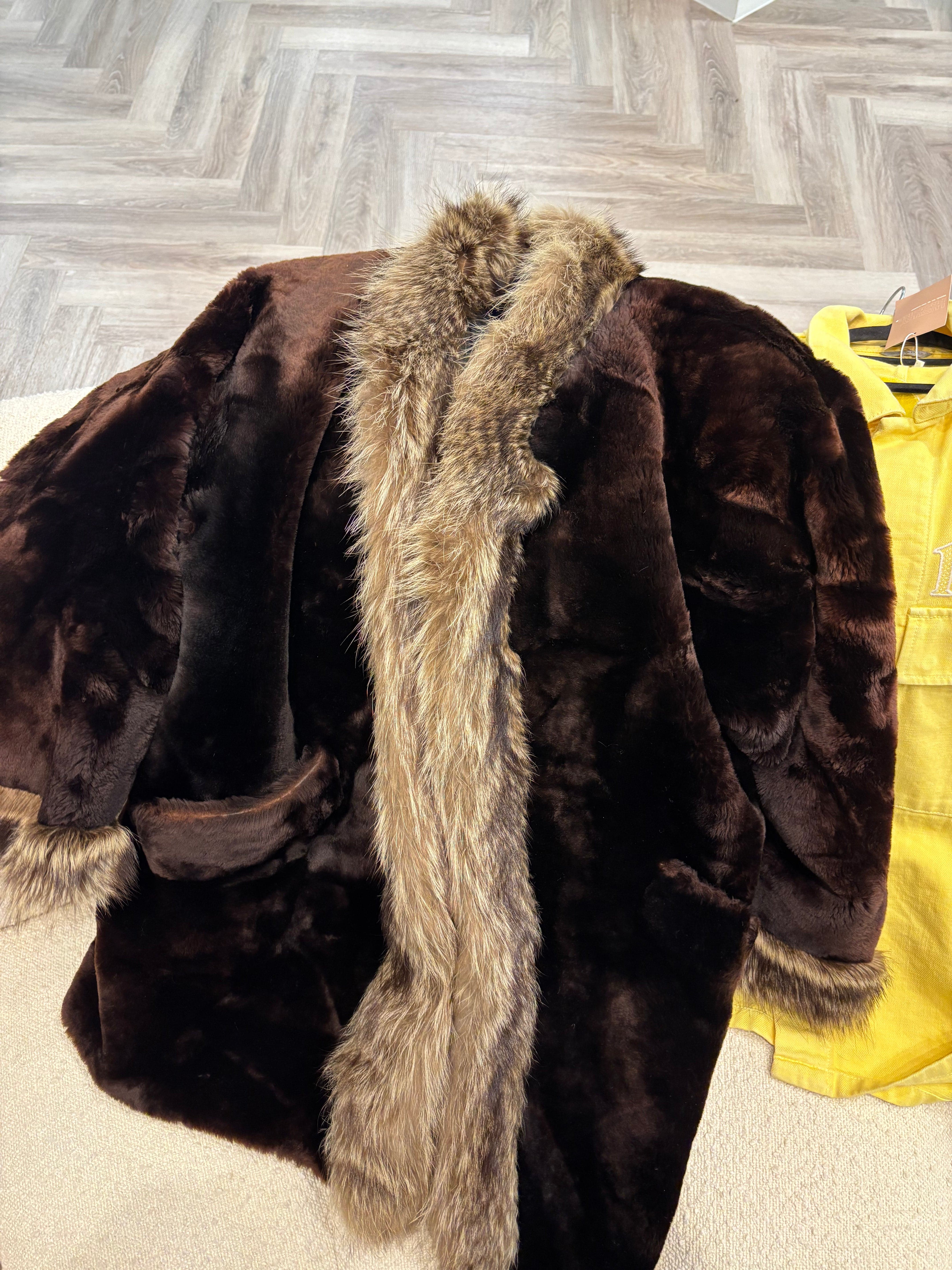 Yves Saint Laurent Vintage YSL Chocolate Fur Jacket ALC2017