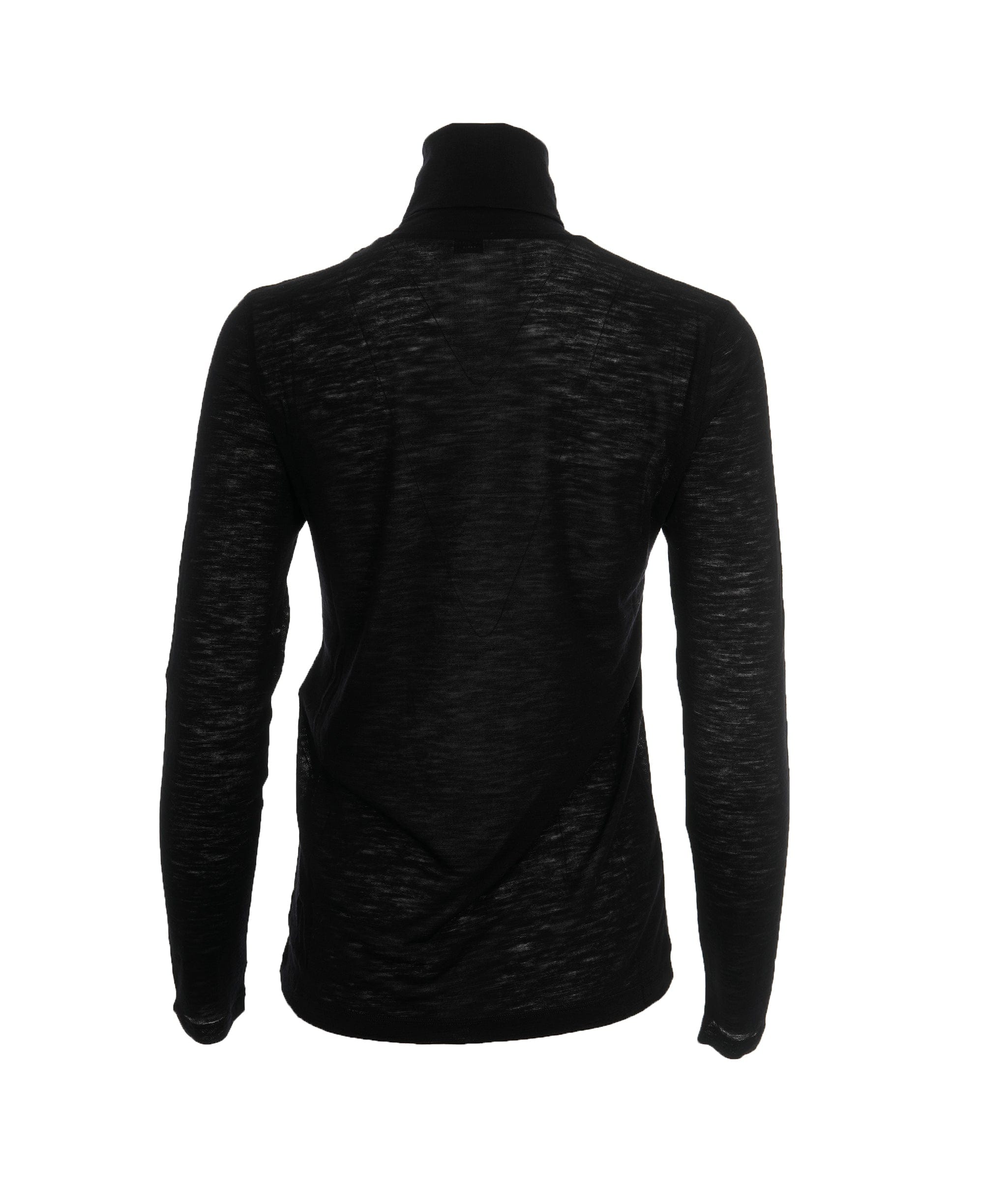 Yves Saint Laurent YSL Black Logo Polo Neck Top ALL0996