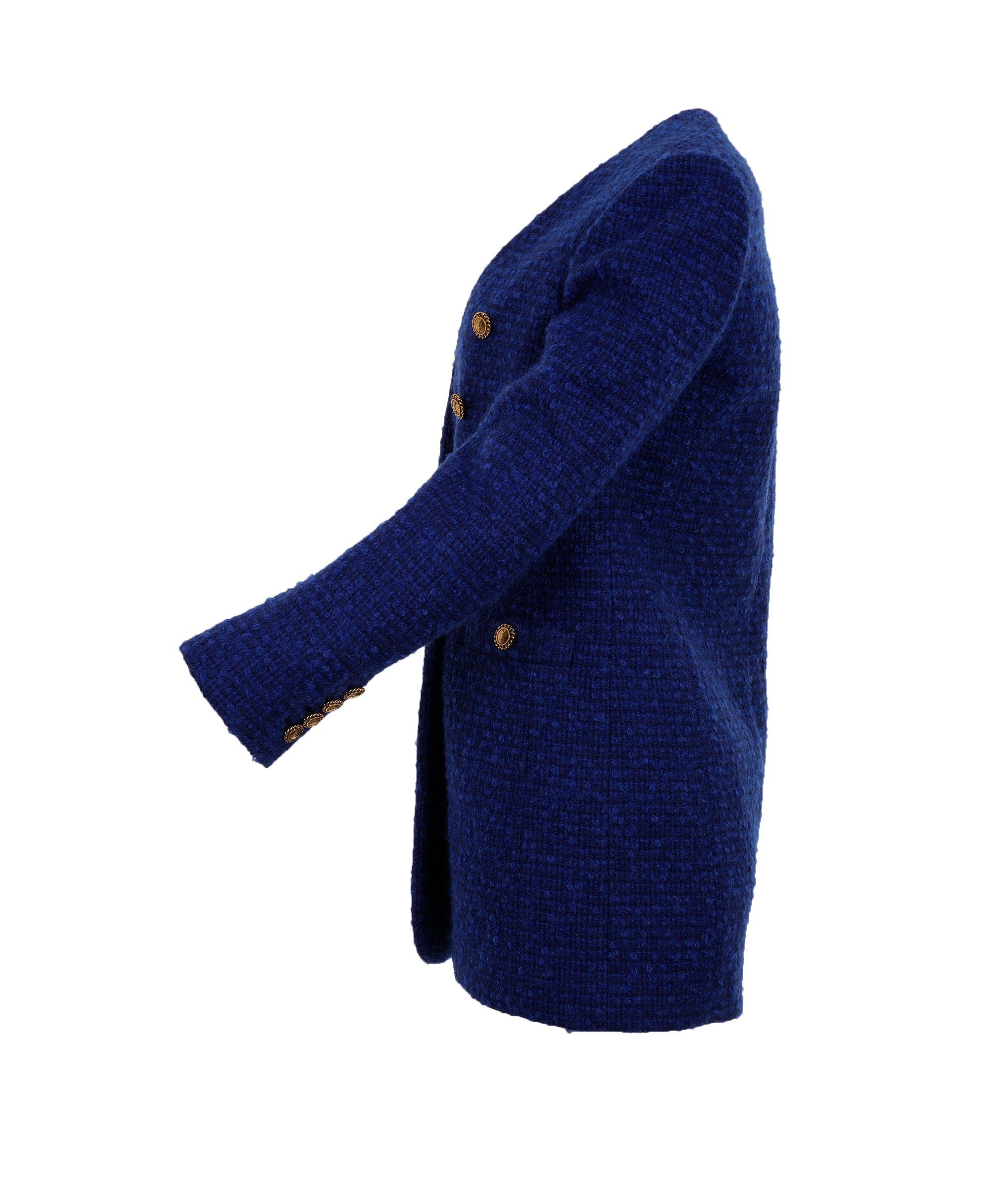 Yves Saint Laurent YSL Blue Tweed Jacket ALC3137