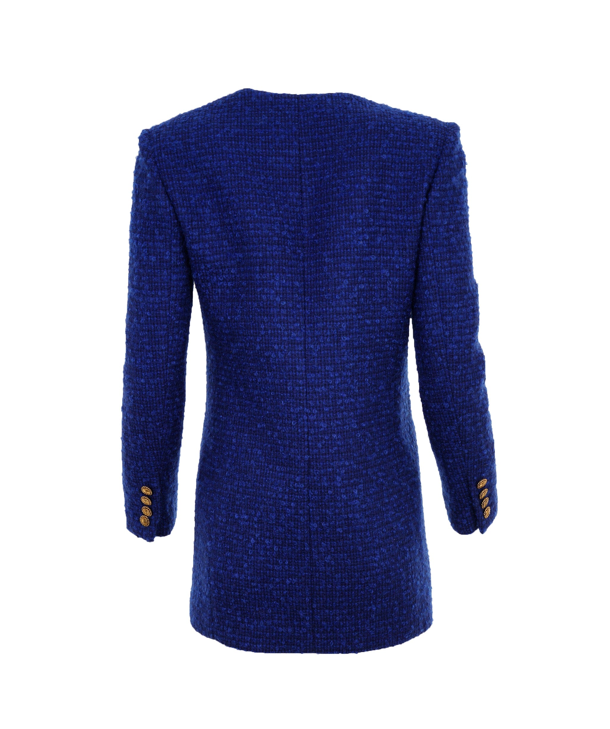 Yves Saint Laurent YSL Blue Tweed Jacket ALC3137