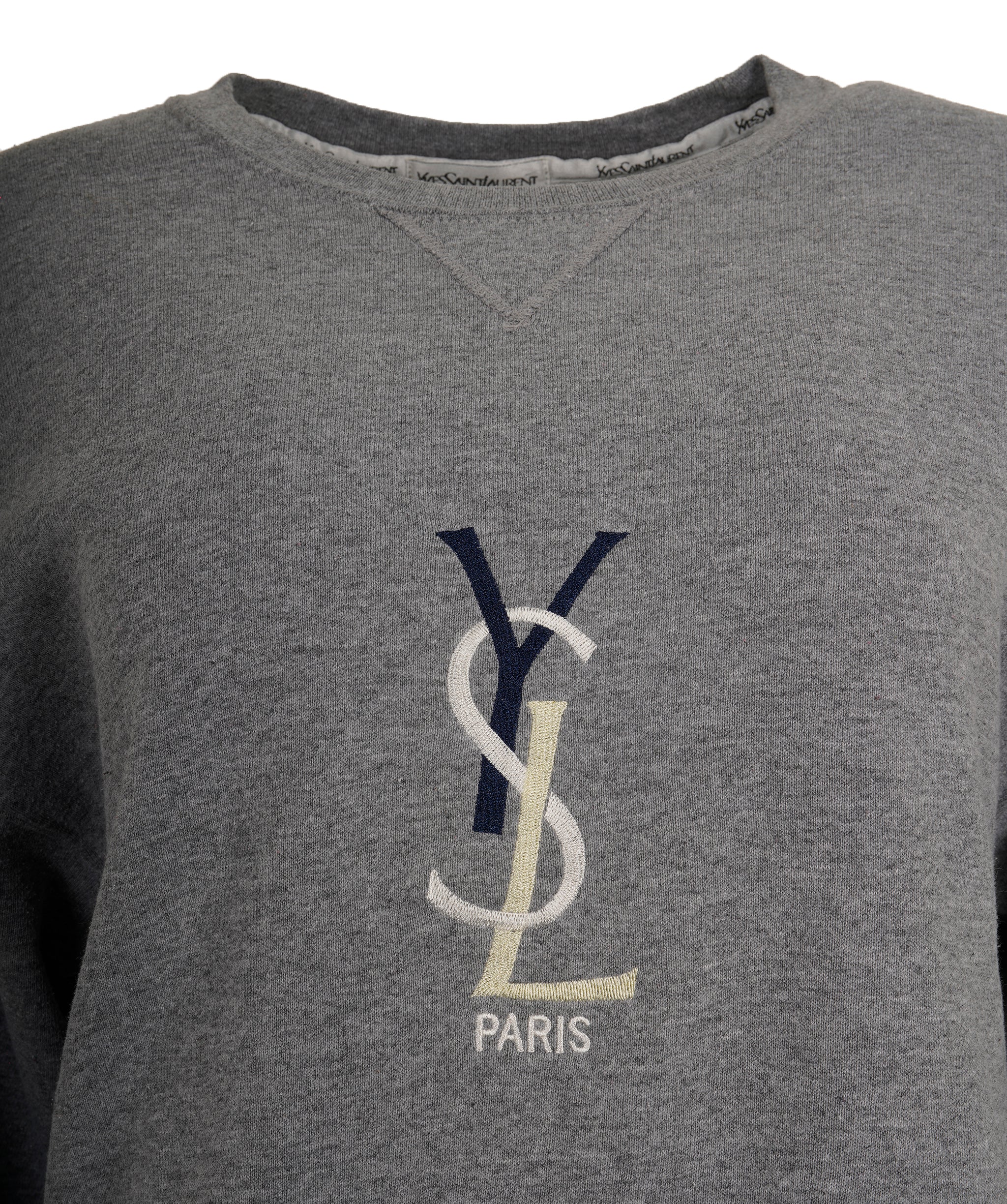 Yves Saint Laurent YSL Dark Grey Logo Jumper M ALC3624