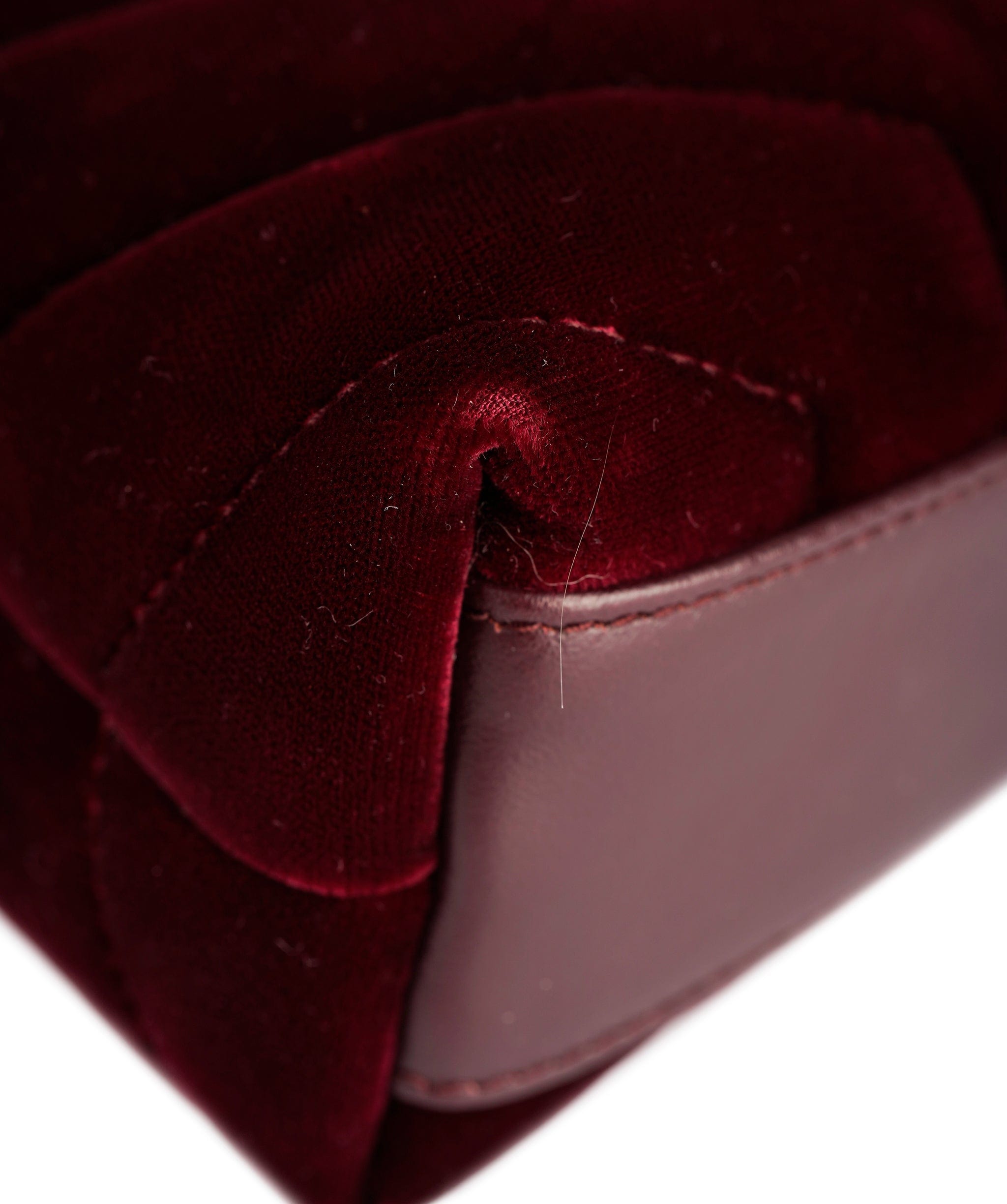 Yves Saint Laurent YSL Lou Lou Velvet Burgundy Crossbody Bag ALC2028