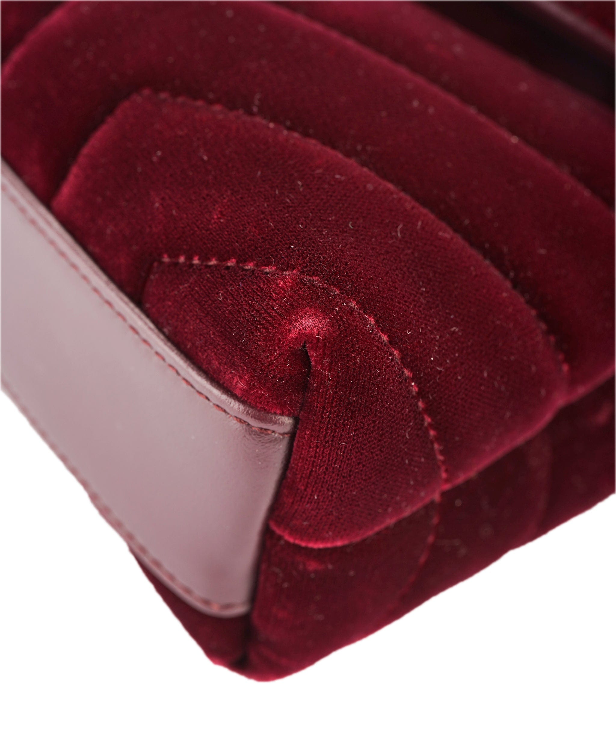 Yves Saint Laurent YSL Lou Lou Velvet Burgundy Crossbody Bag ALC2028