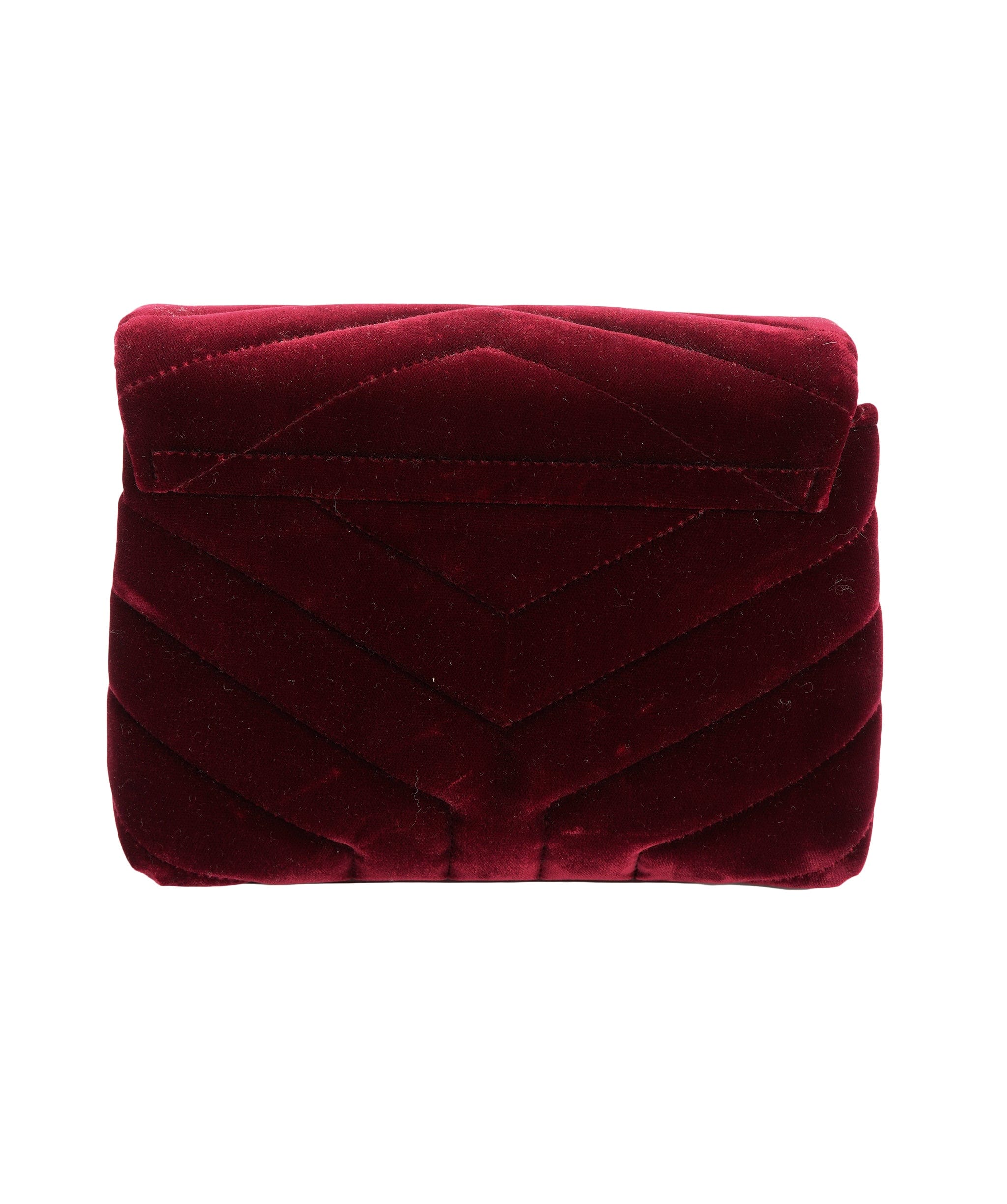 Yves Saint Laurent YSL Lou Lou Velvet Burgundy Crossbody Bag ALC2028