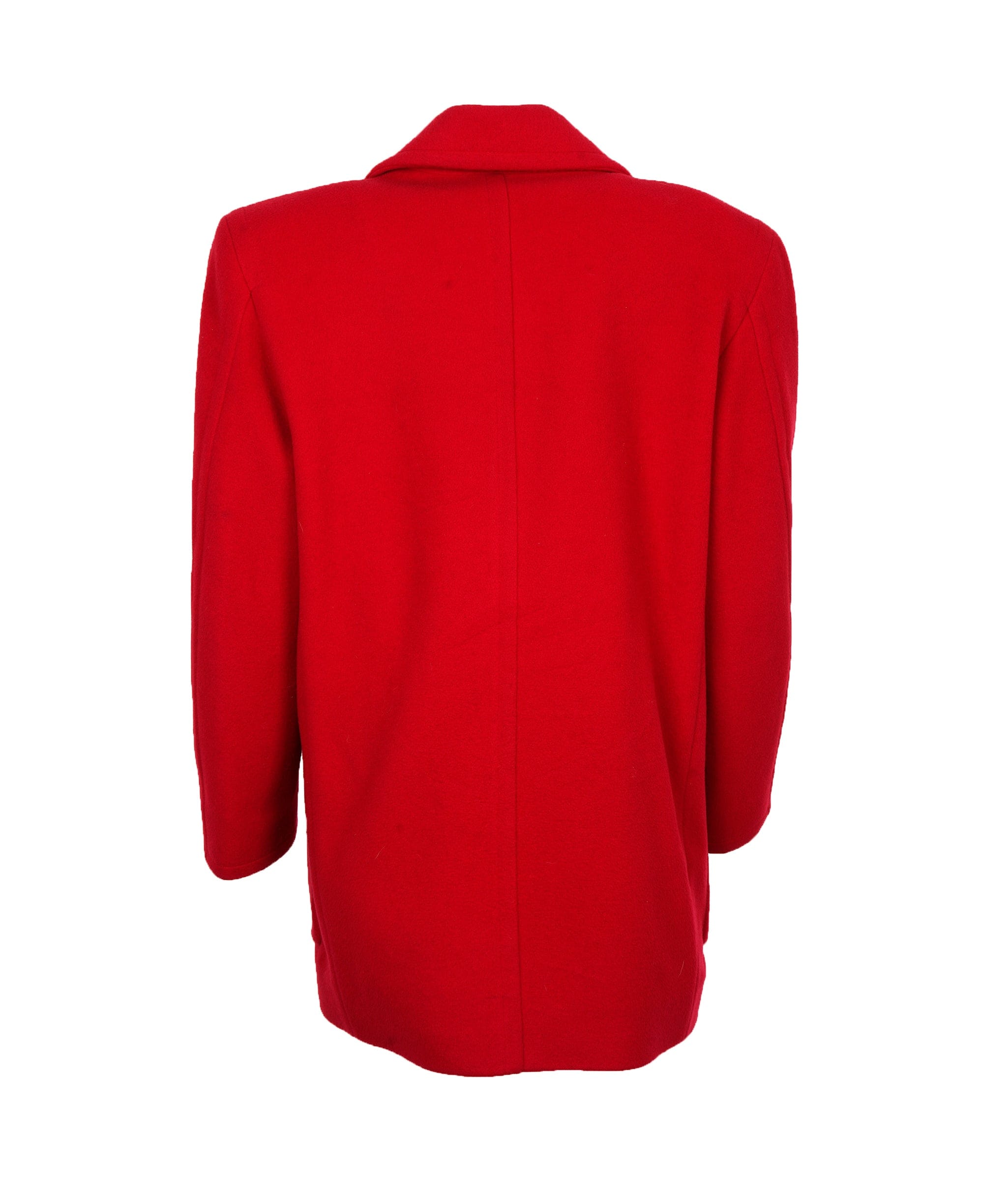 Yves Saint Laurent YSL Red Wool Long Coat ALC3139