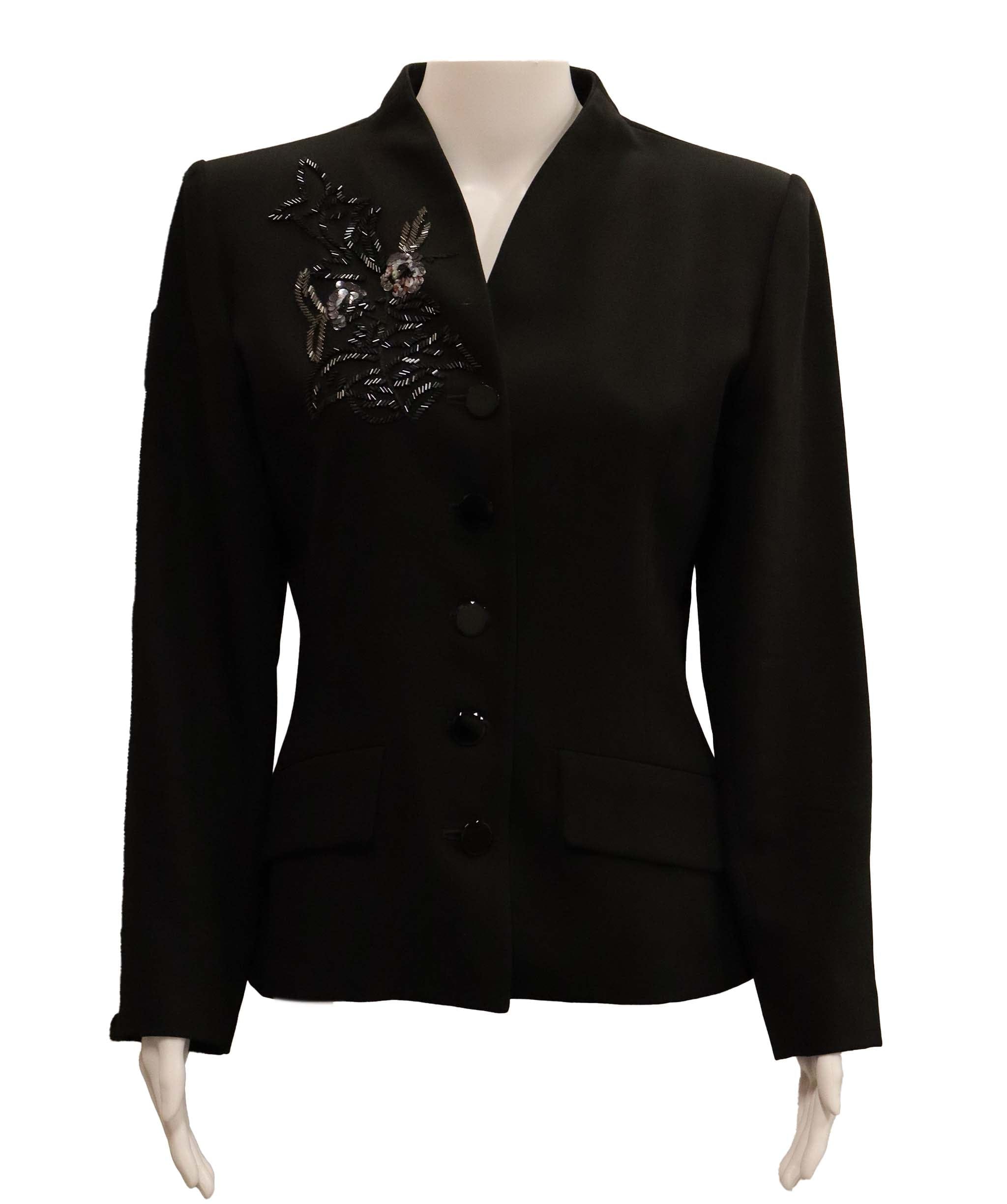 Yves Saint Laurent YVES SAINT LAURENT black imbroiderd jacket AGC3000