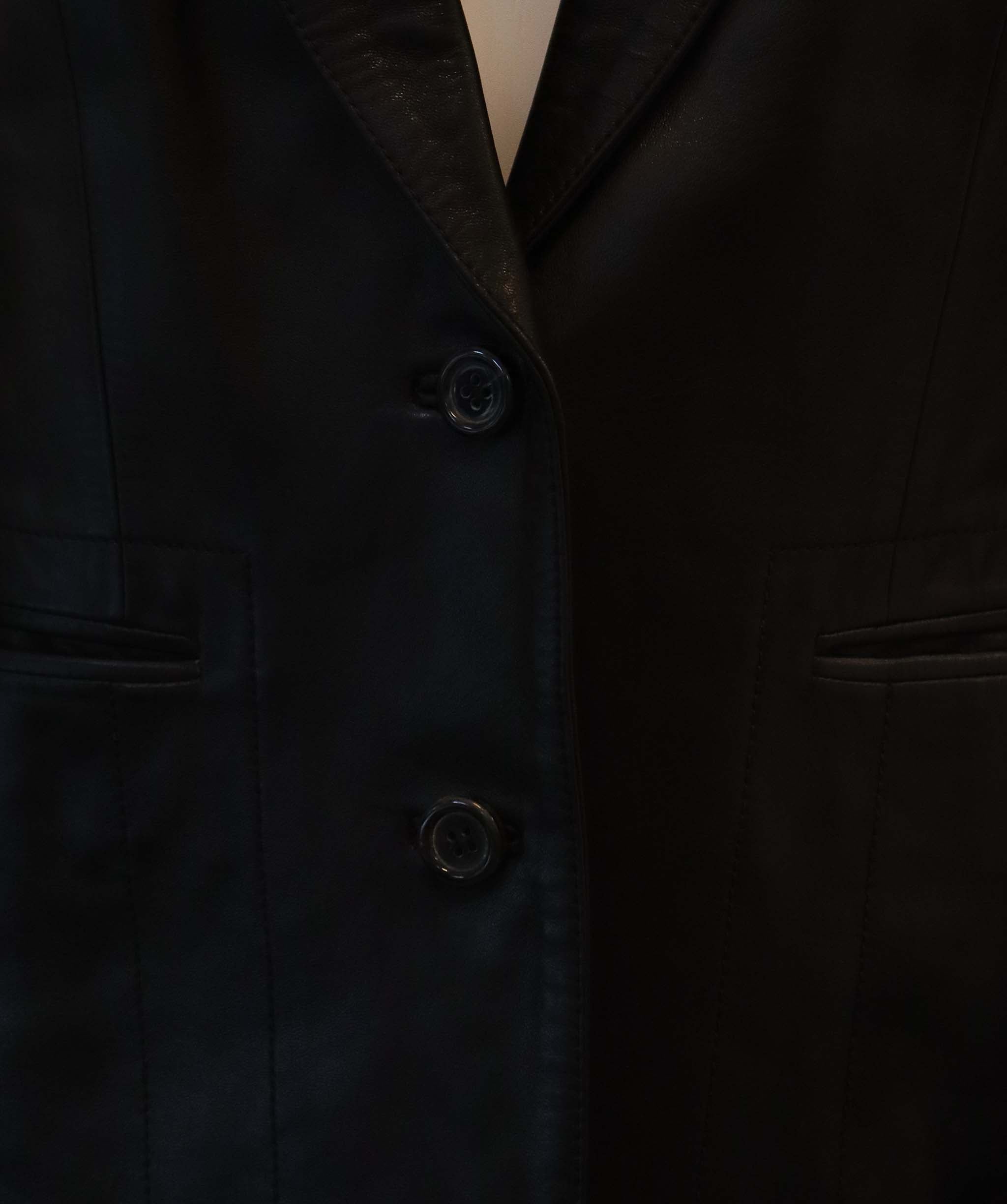 Yves Saint Laurent YVES SAINT LAURENT Black leather jacket AGC2948