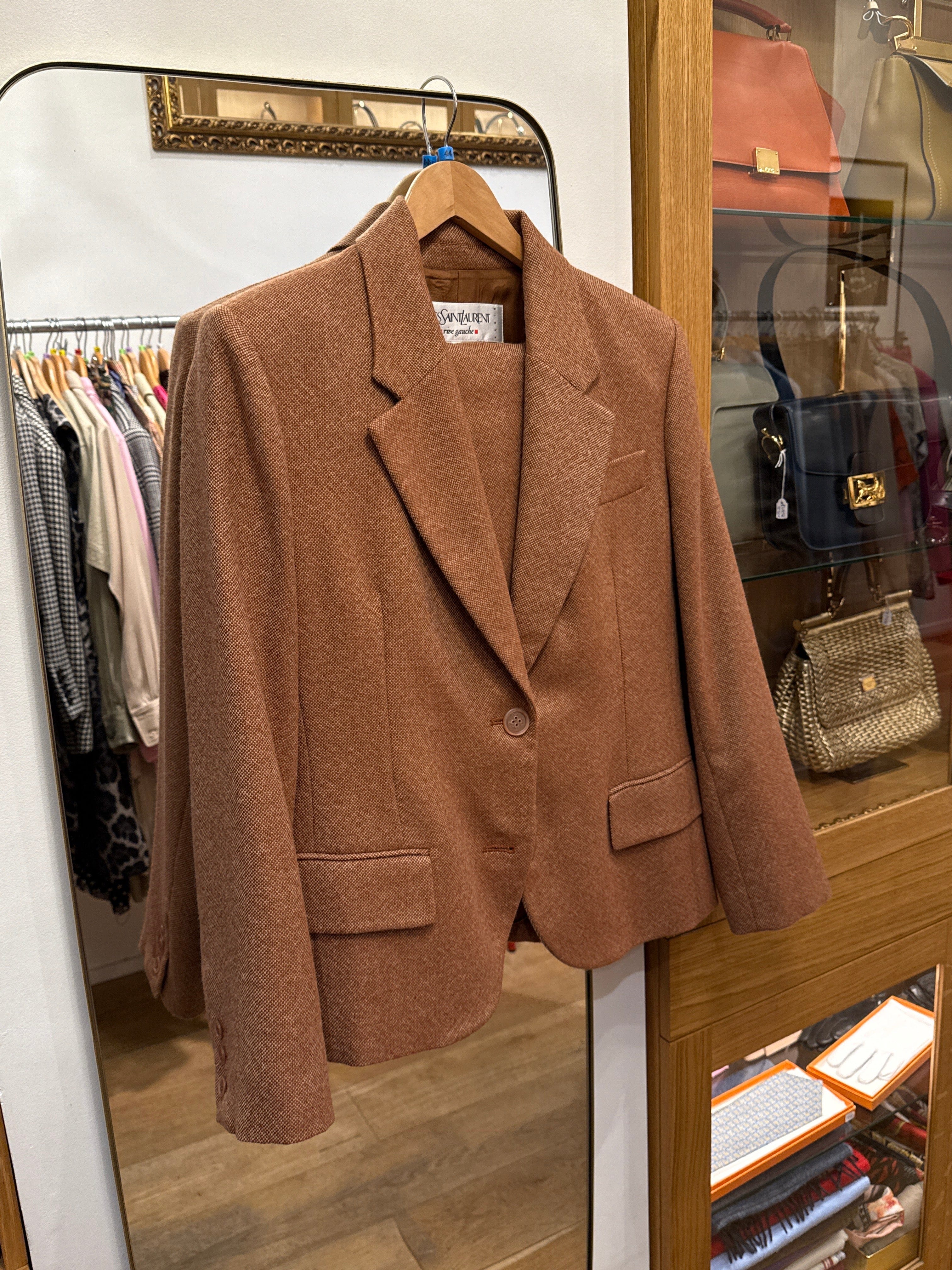 Yves Saint Laurent Yves Saint Laurent Brown tweed suit AGC3068