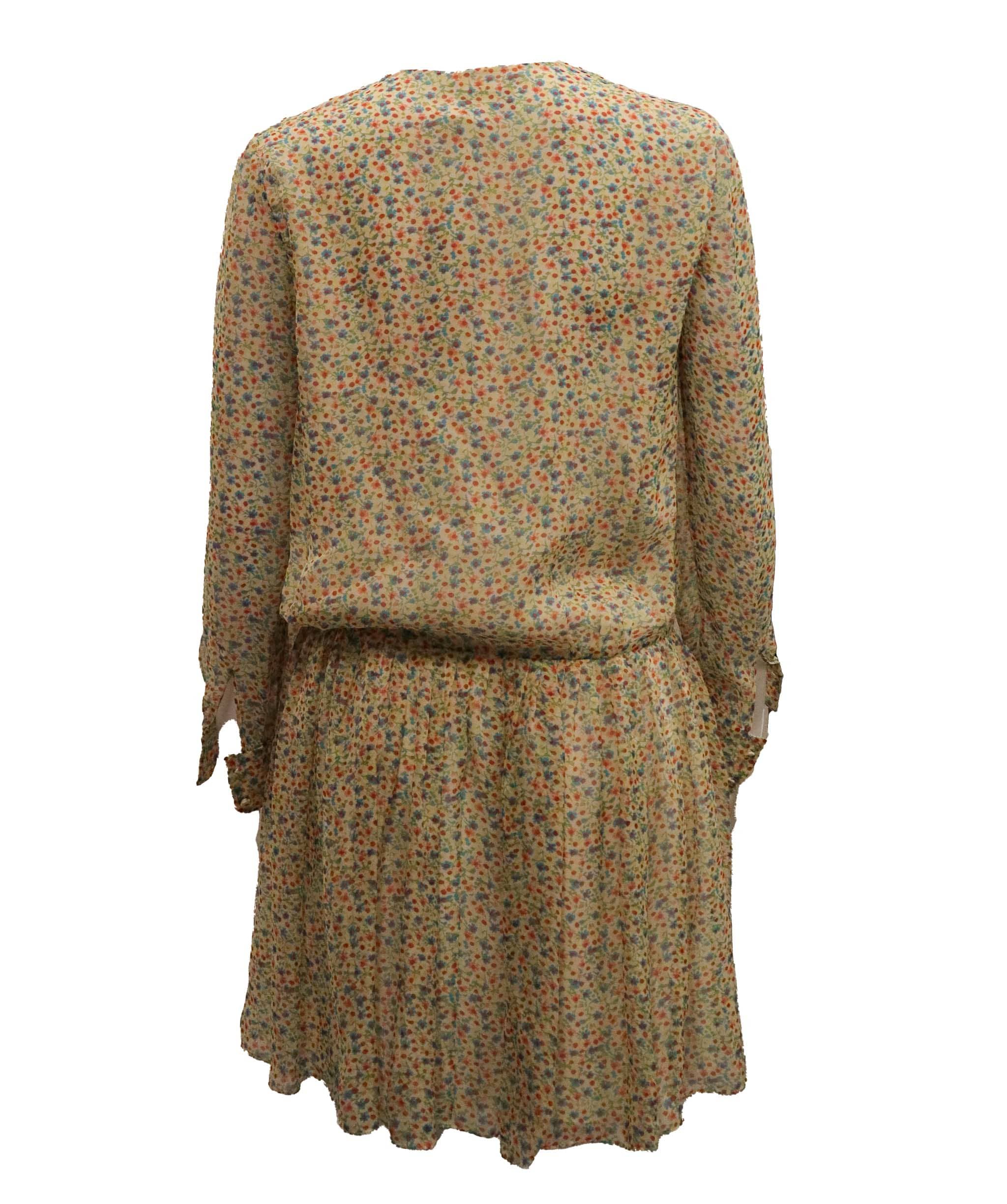 Yves Saint Laurent Yves Saint Laurent flower silk dress AGC2633