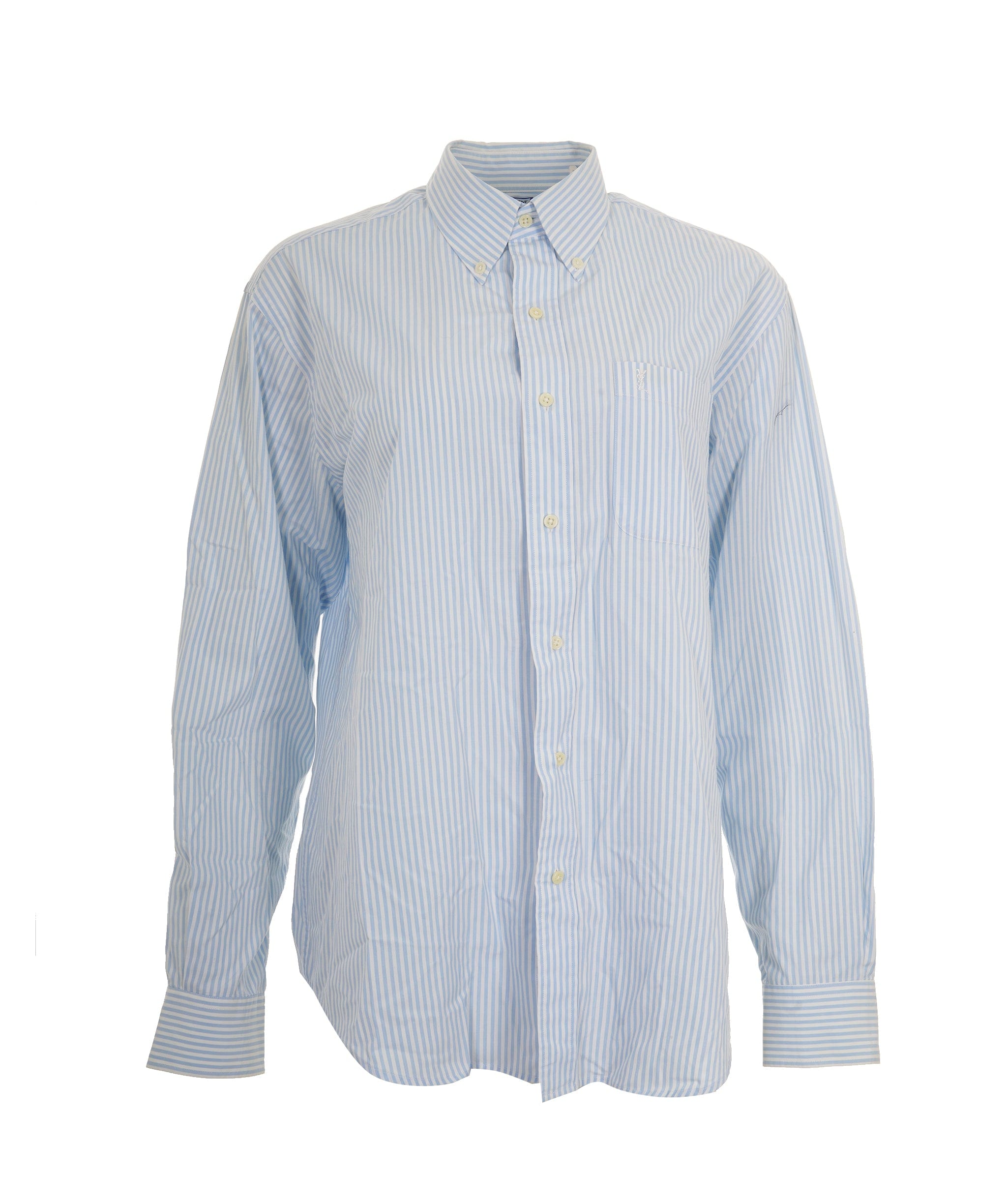 Yves Saint Laurent Yves Saint Laurent Vintage Blue Shirt with Striped Detail DBXL0073