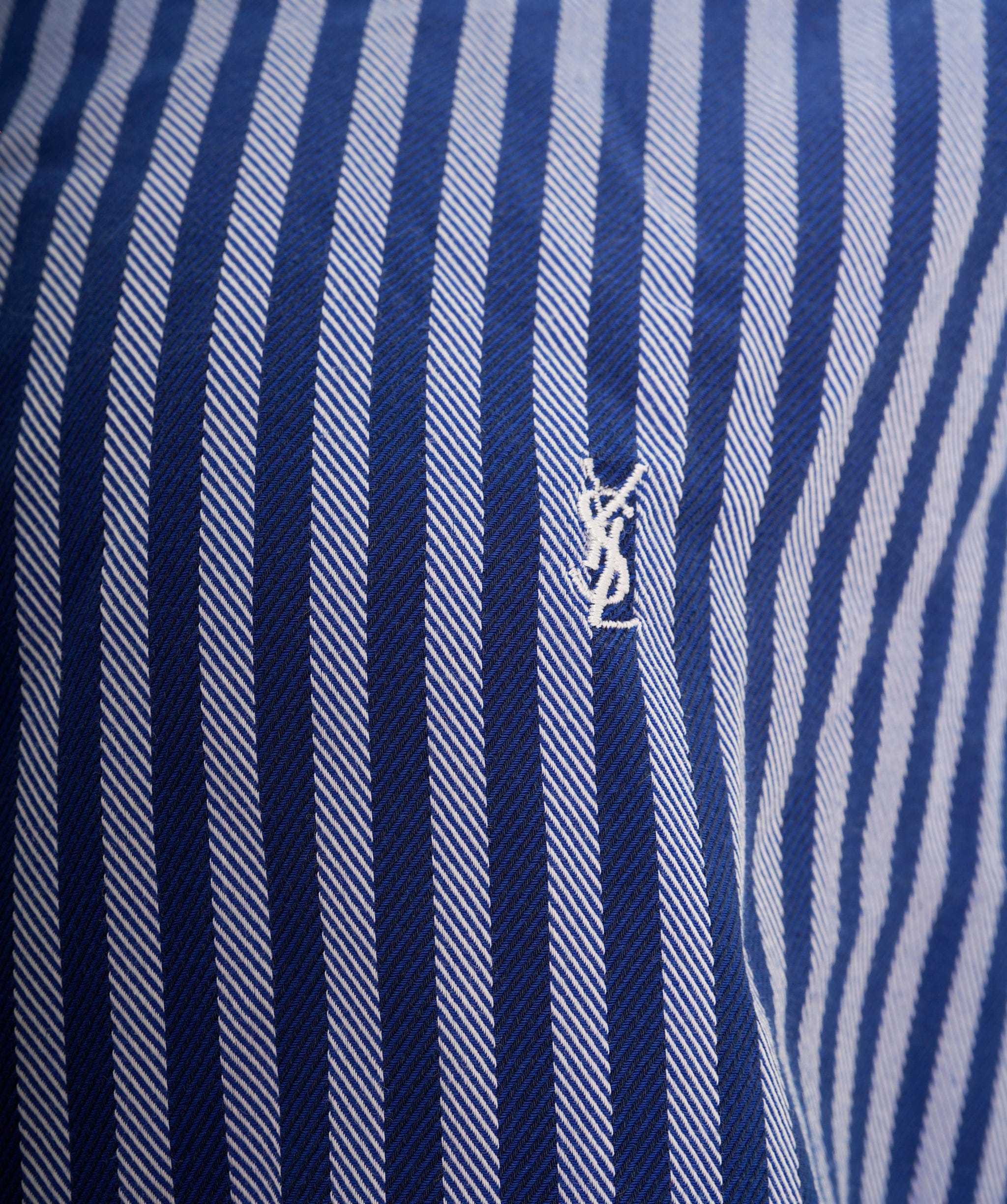 Yves Saint Laurent Yves Saint Laurent Vintage Blue Stripped Shirt DBXL0075
