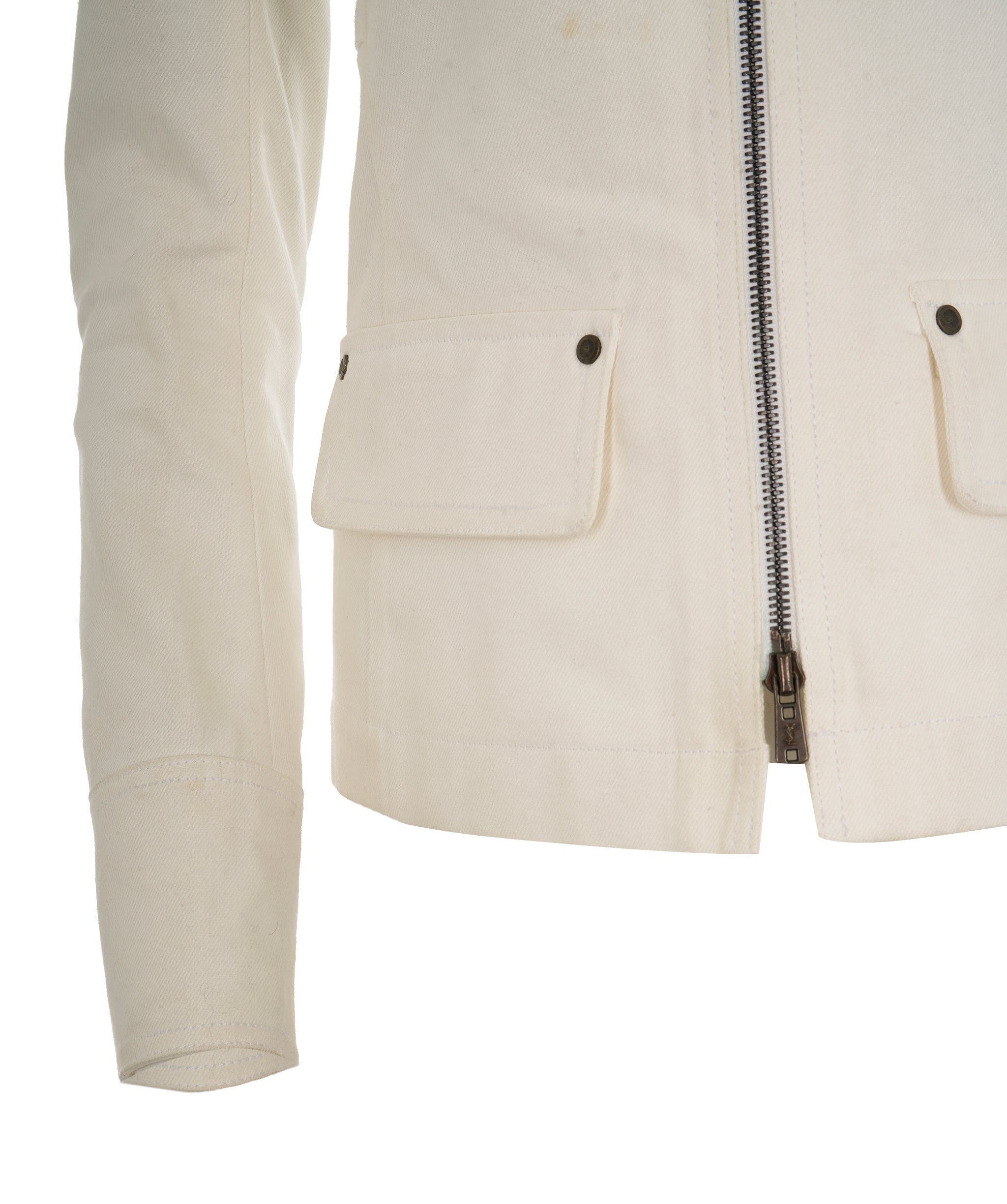 Yves Saint Laurent Yves Saint Laurent Vintage White Denim Military Jacket AKL0062