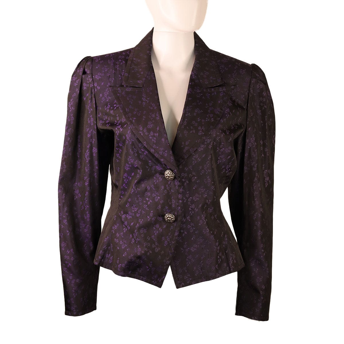 Yves Saint Laurent YVES SAINT LAURENT Violet flower silky jacket AGC2354