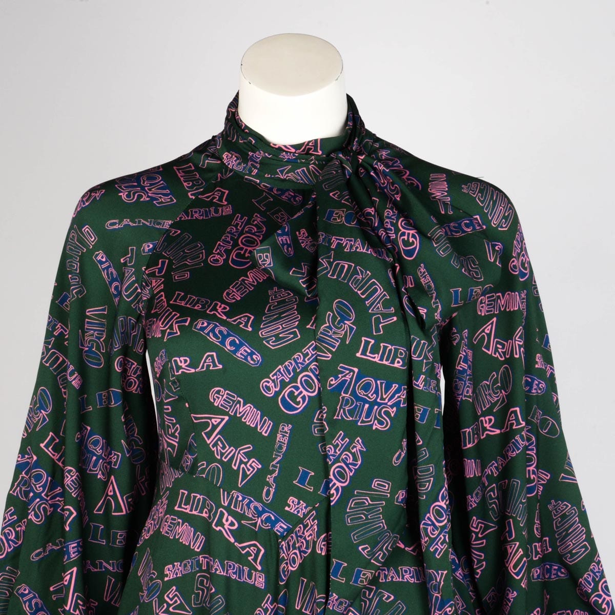 Zimmermann Zimmermann Green & Pink Stretch Silk Zodiac Day Midi Dress 0