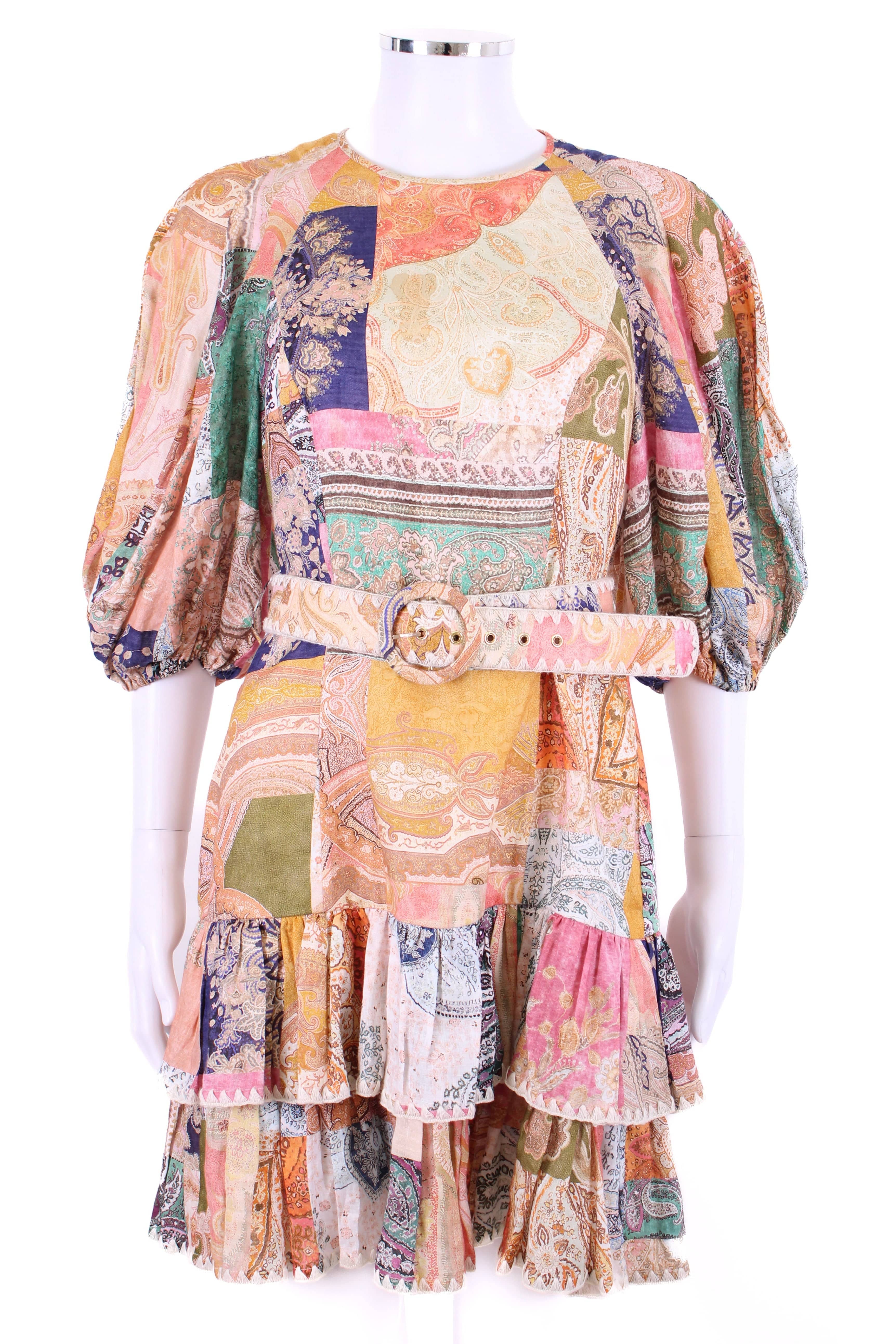 Zimmermann Zimmermann S/S Paisley Print Mini Dress Multi Coloured S