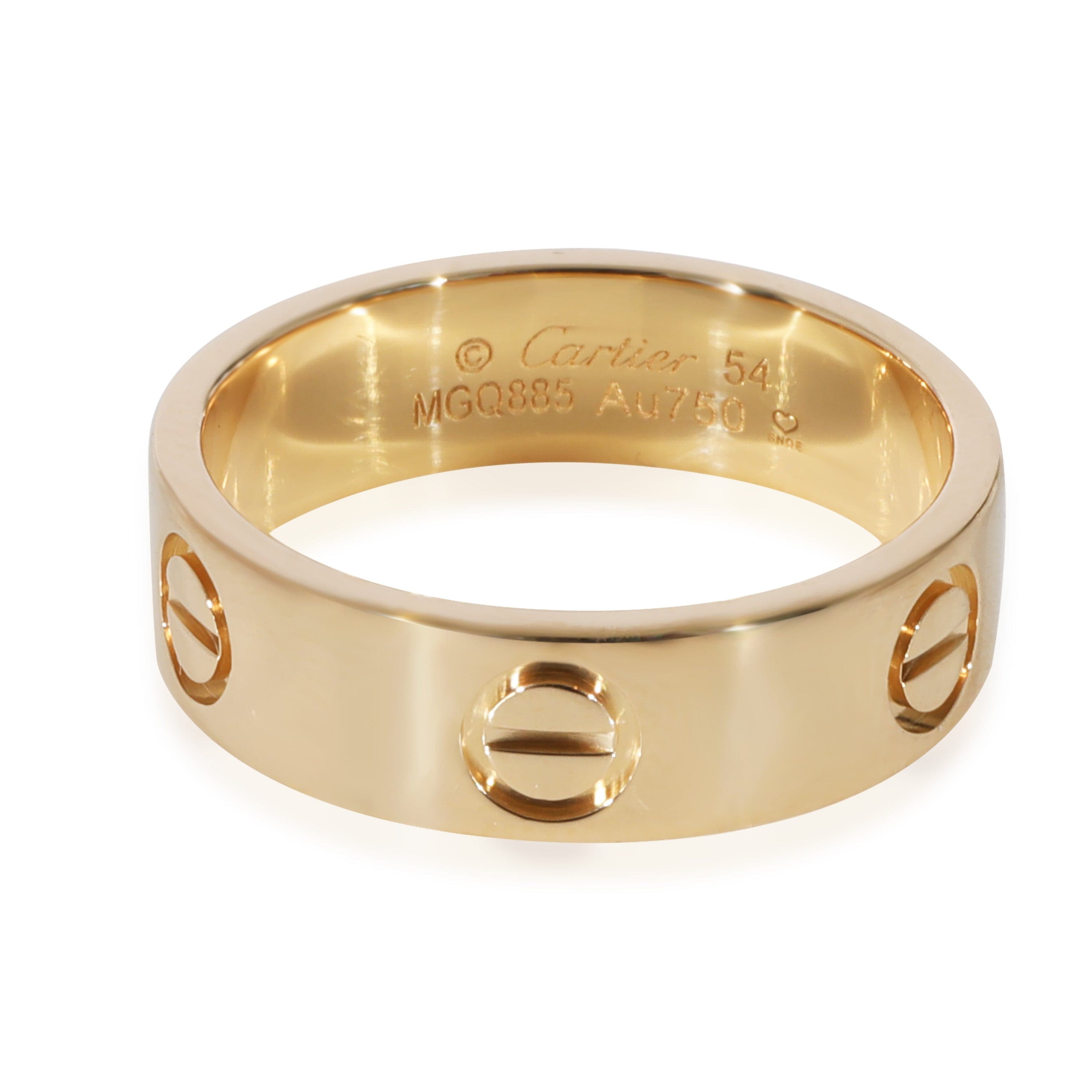 Cartier love 2024 ring gold price