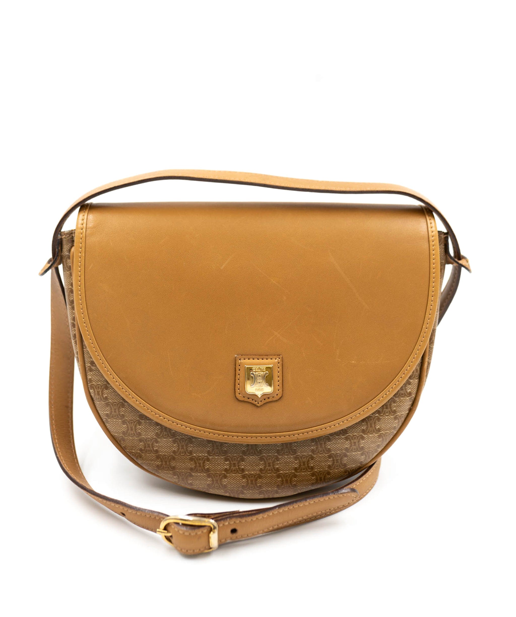 Celine Vintage Round Macadam Crossbody Bag - AWL1969 – LuxuryPromise