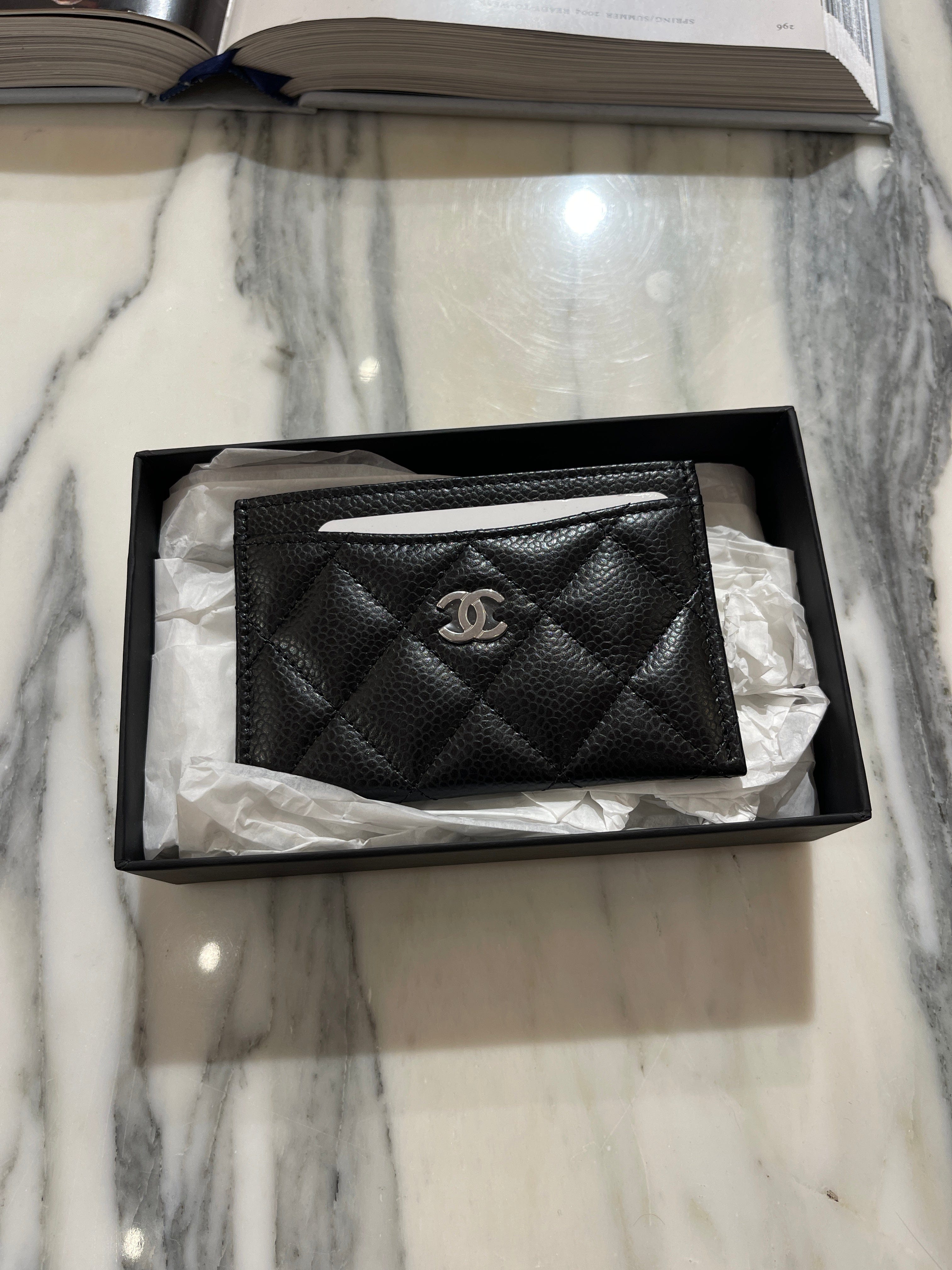 Chanel, Caviar Card Holder with SHW