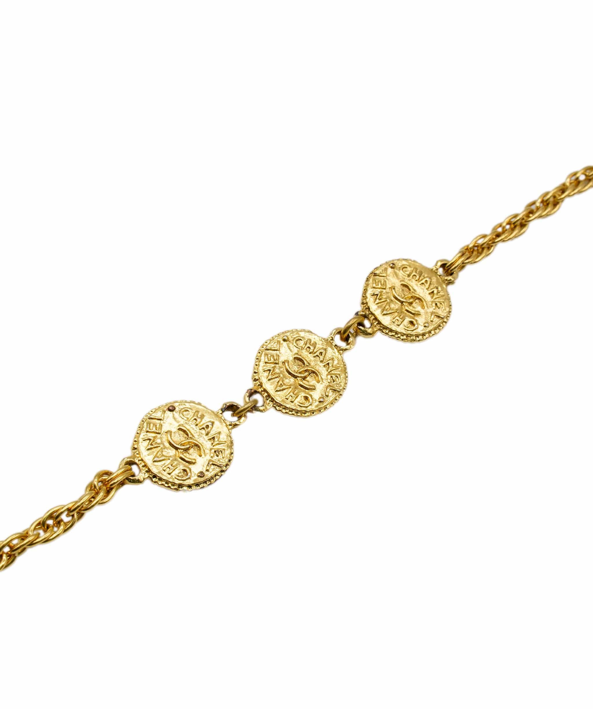 Chanel Chanel Red/Blue Gripoix Necklace ASL4057