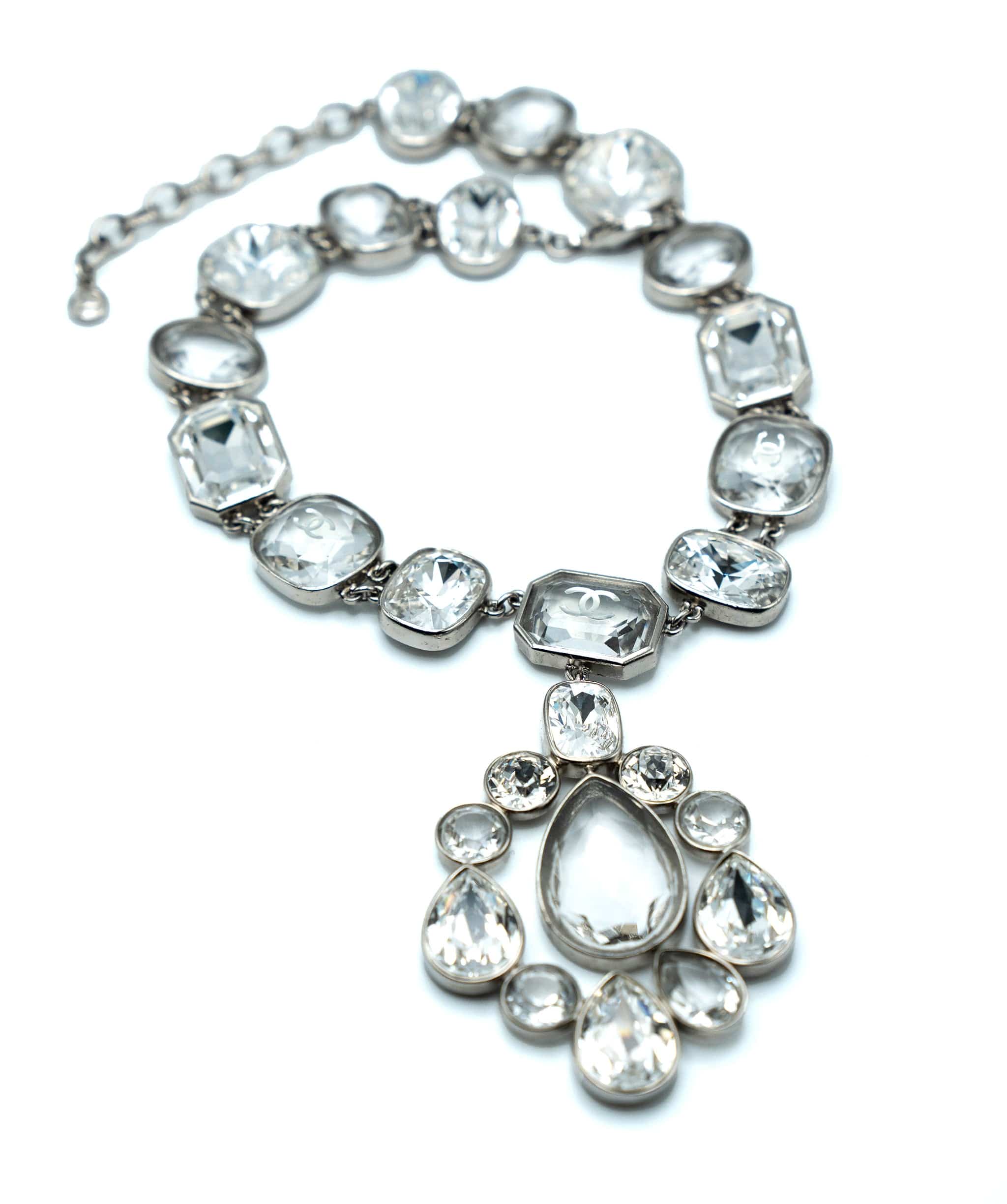 Chanel silver necklace ASL3698