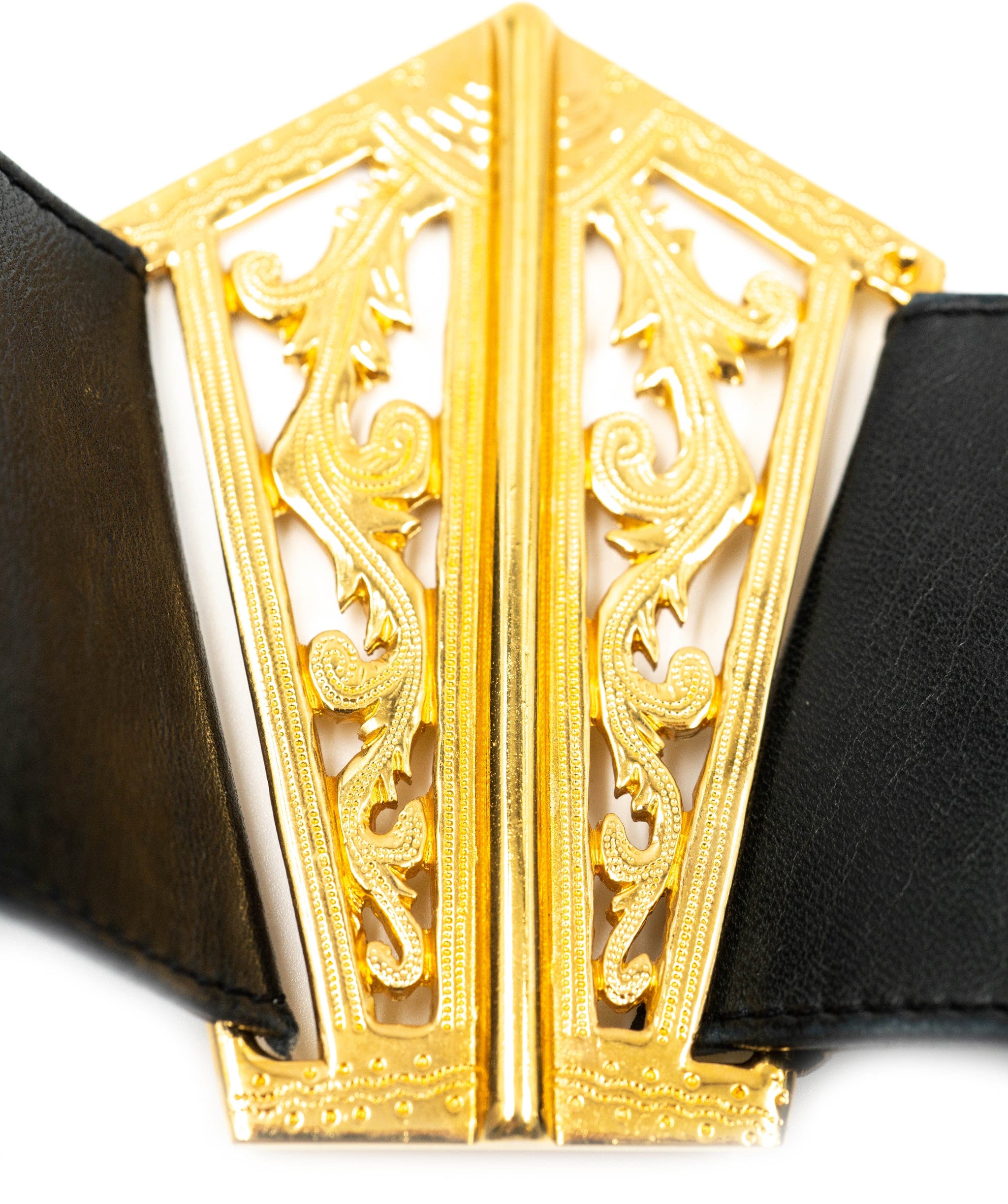 Chanel Vintage Chanel Black Leather Belt - AWL3398