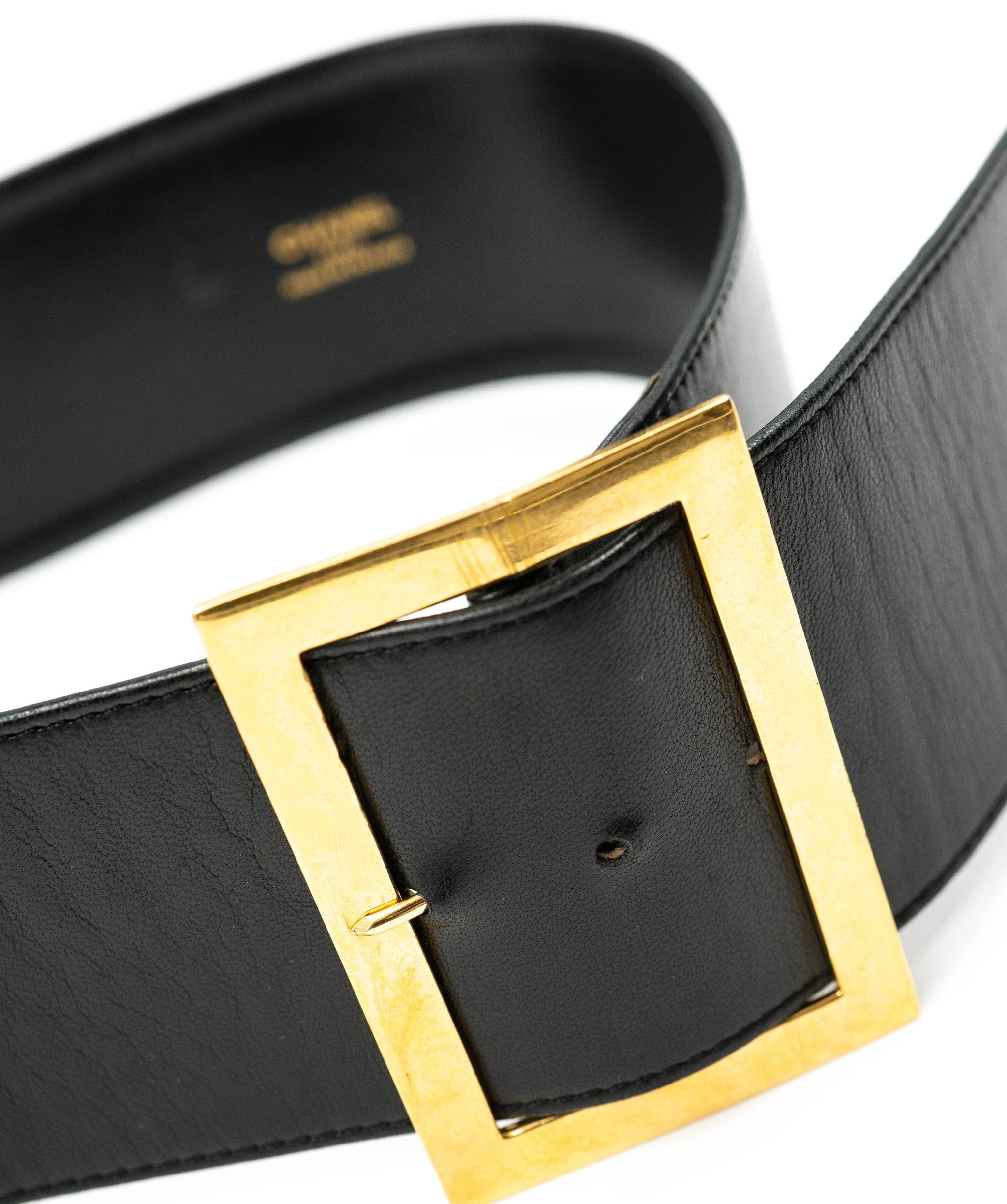 Chanel Vintage Chanel Black Leather Belt - AWL3398