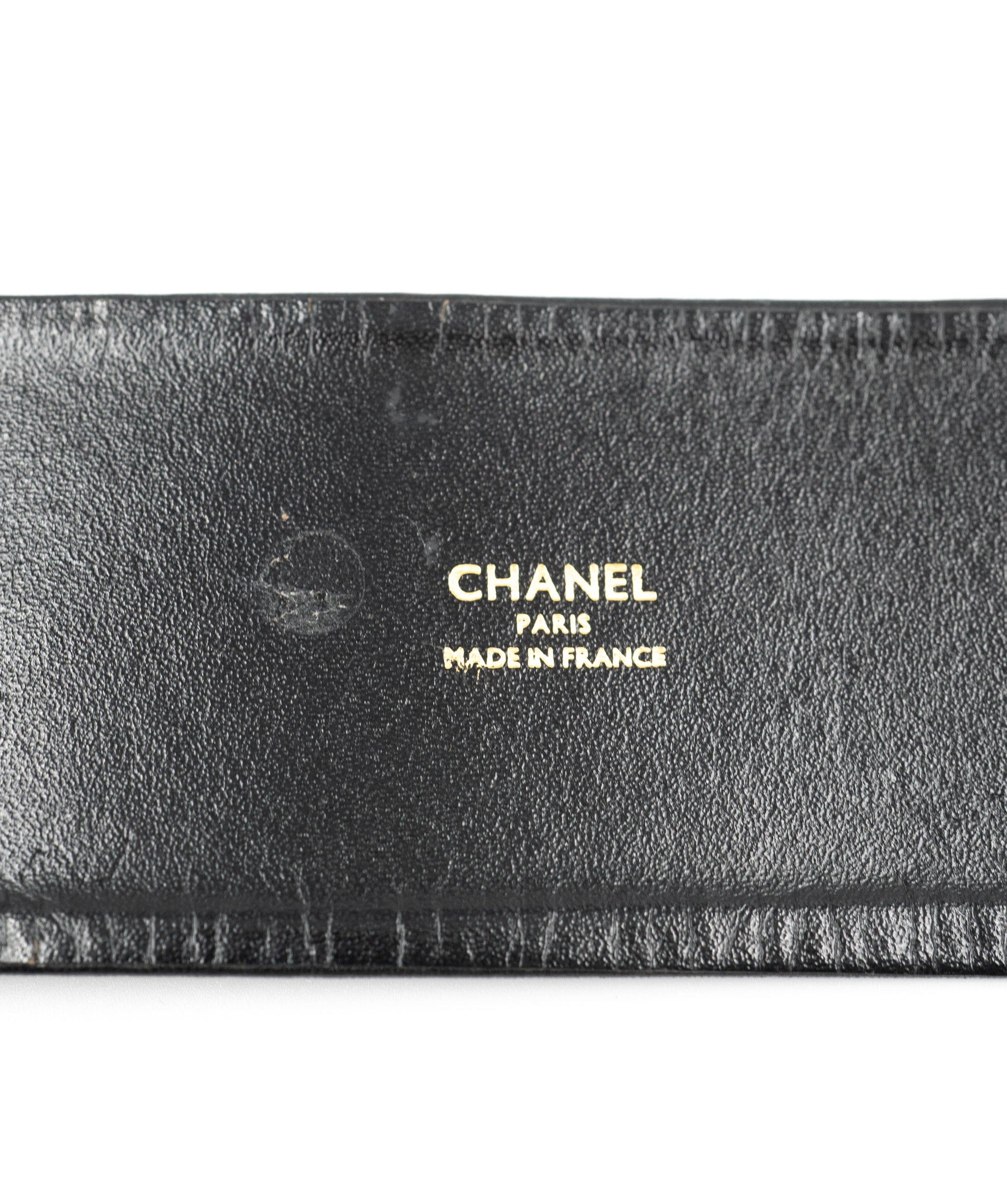 Chanel Vintage Chanel Black Leather Belt - AWL3398