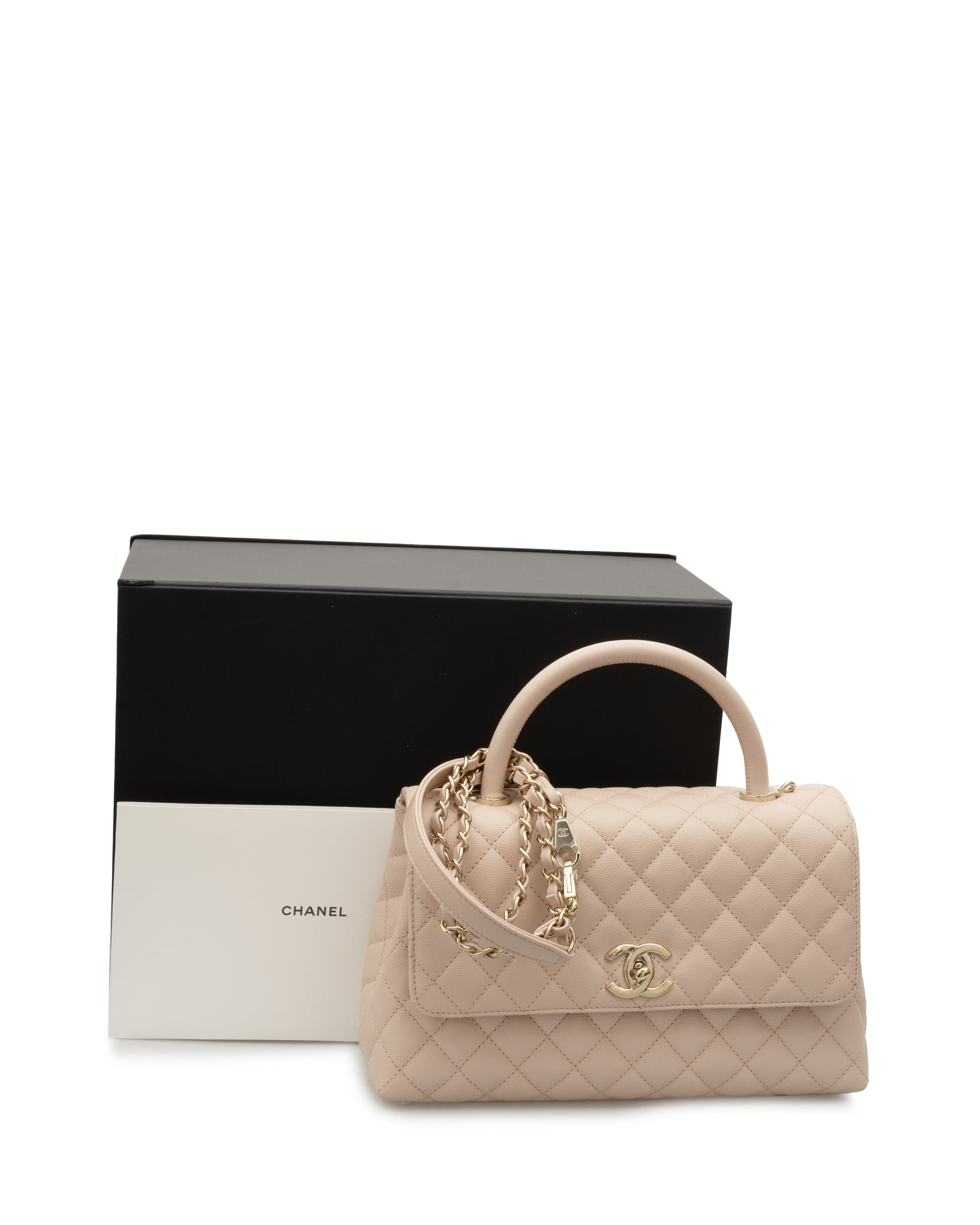 Chanel coco handle Caviar Pink bag ADL1629 LuxuryPromise