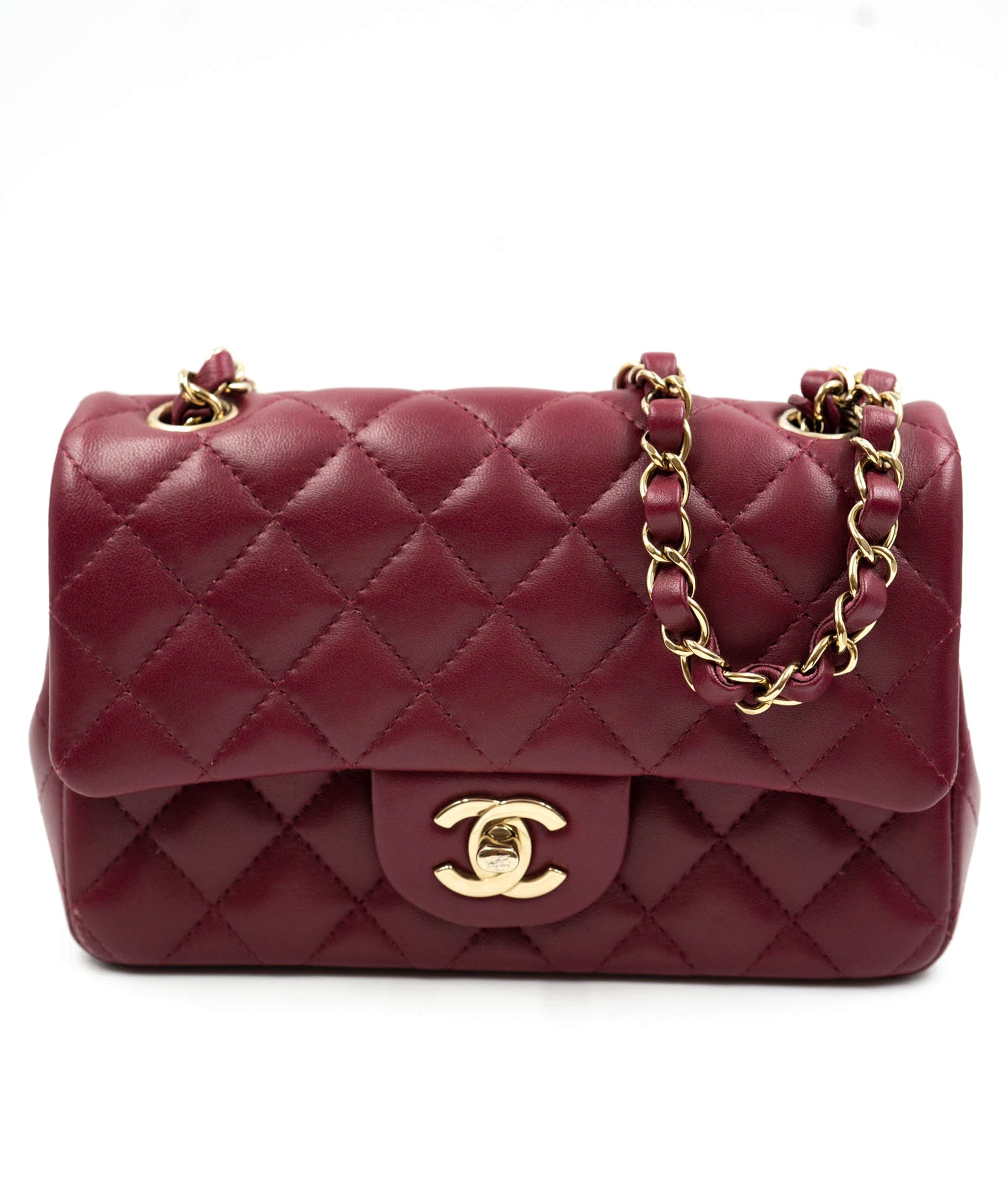 Chanel classic flap bag burgundy Clearance