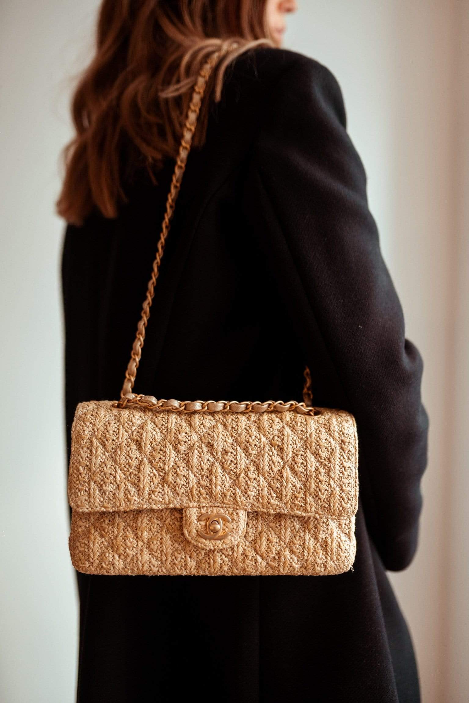Chanel raffia clutch Clearance