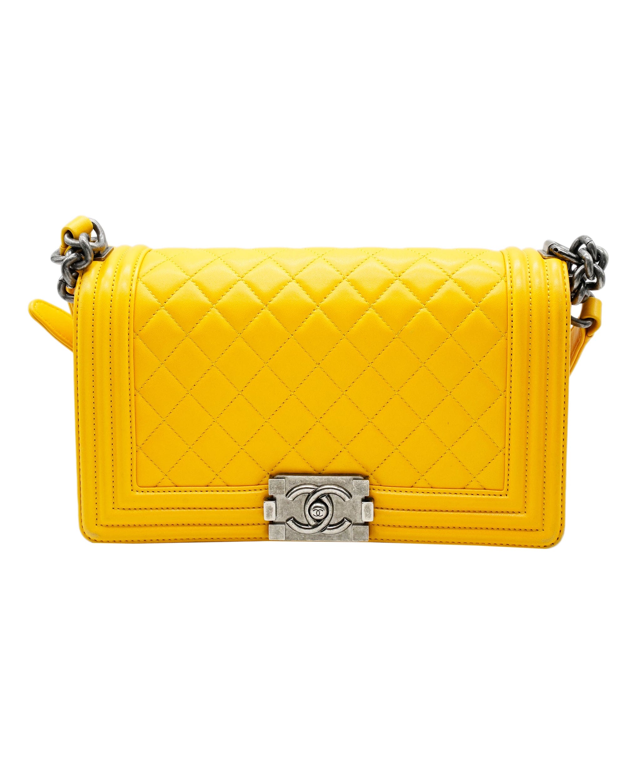 Yellow chanel deals boy bag