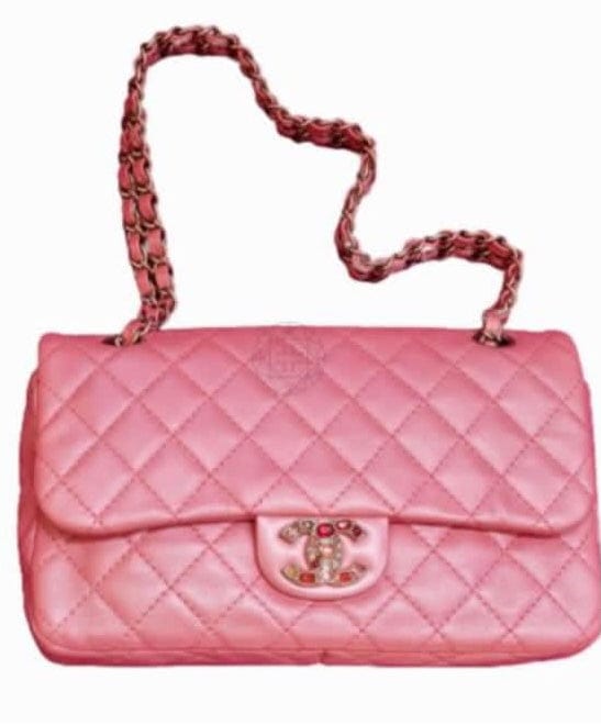 Chanel White Quilted Leather CC Pearl Phone Case Crossbody Bag Chanel