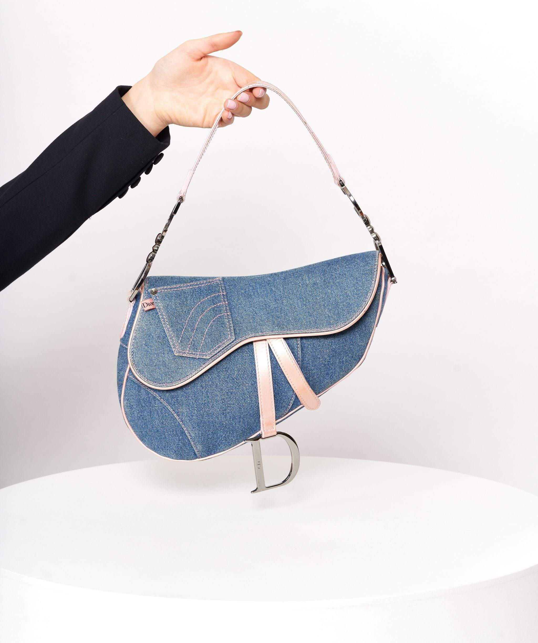 Christian Dior Denim Saddle Bag PHW – LuxuryPromise