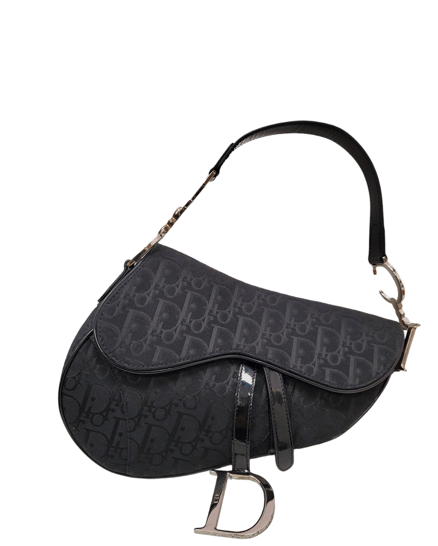 Christian Dior Vintage Saddle Black Oblique SHW SKC1172 – LuxuryPromise