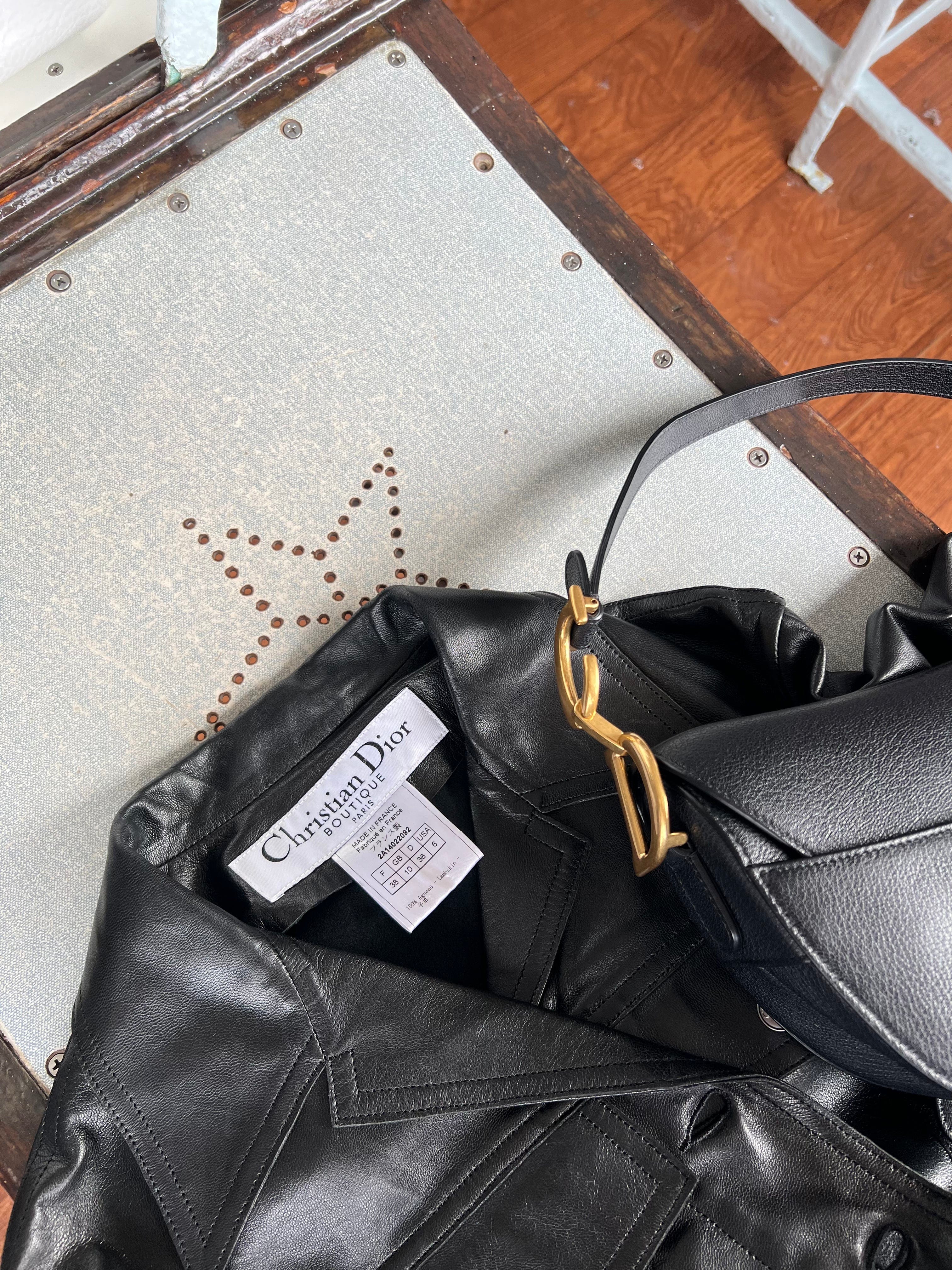 Christian dior leather coat Clearance