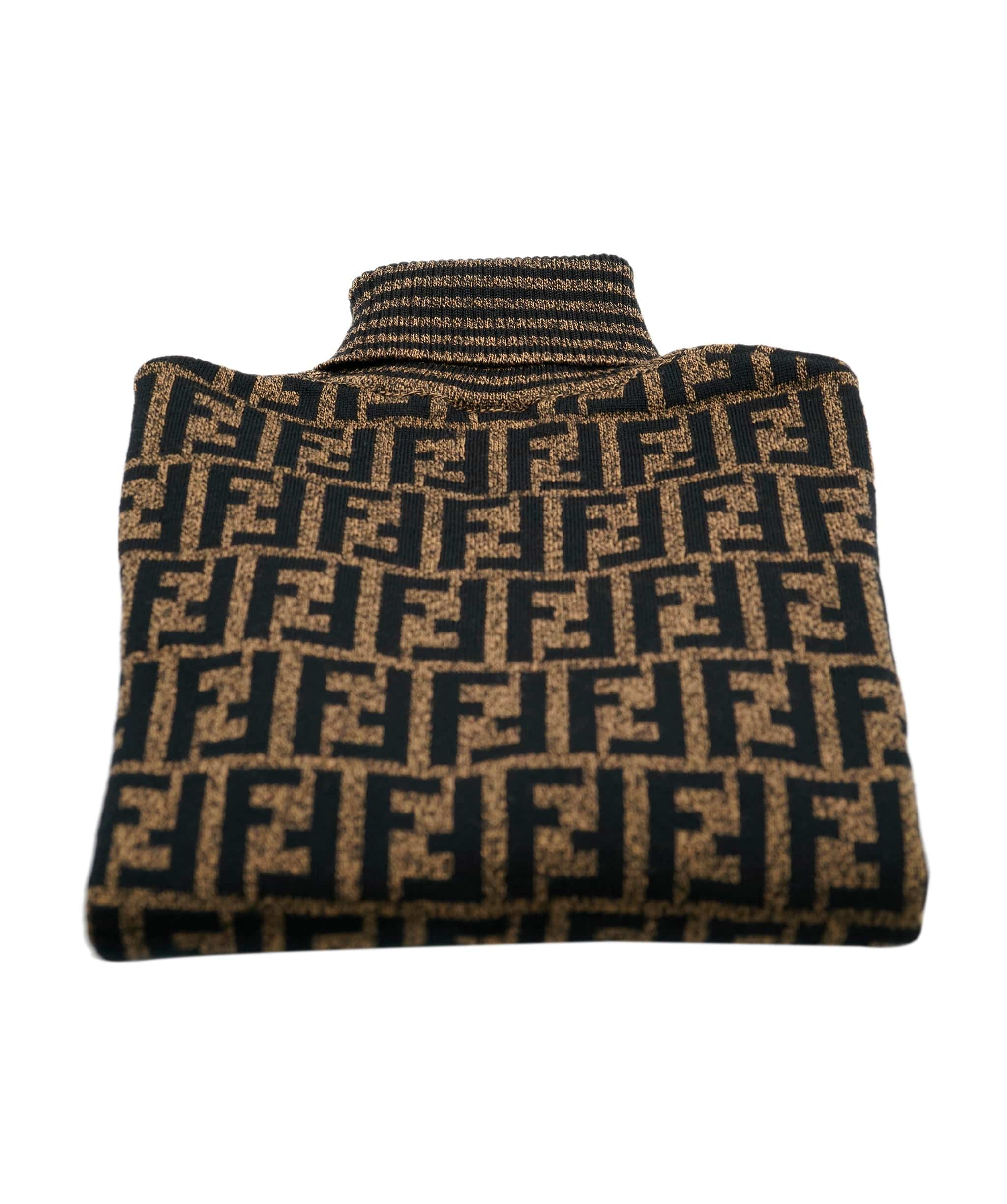 Fendi Zucca Turtleneck Sweater Brown ASL5760