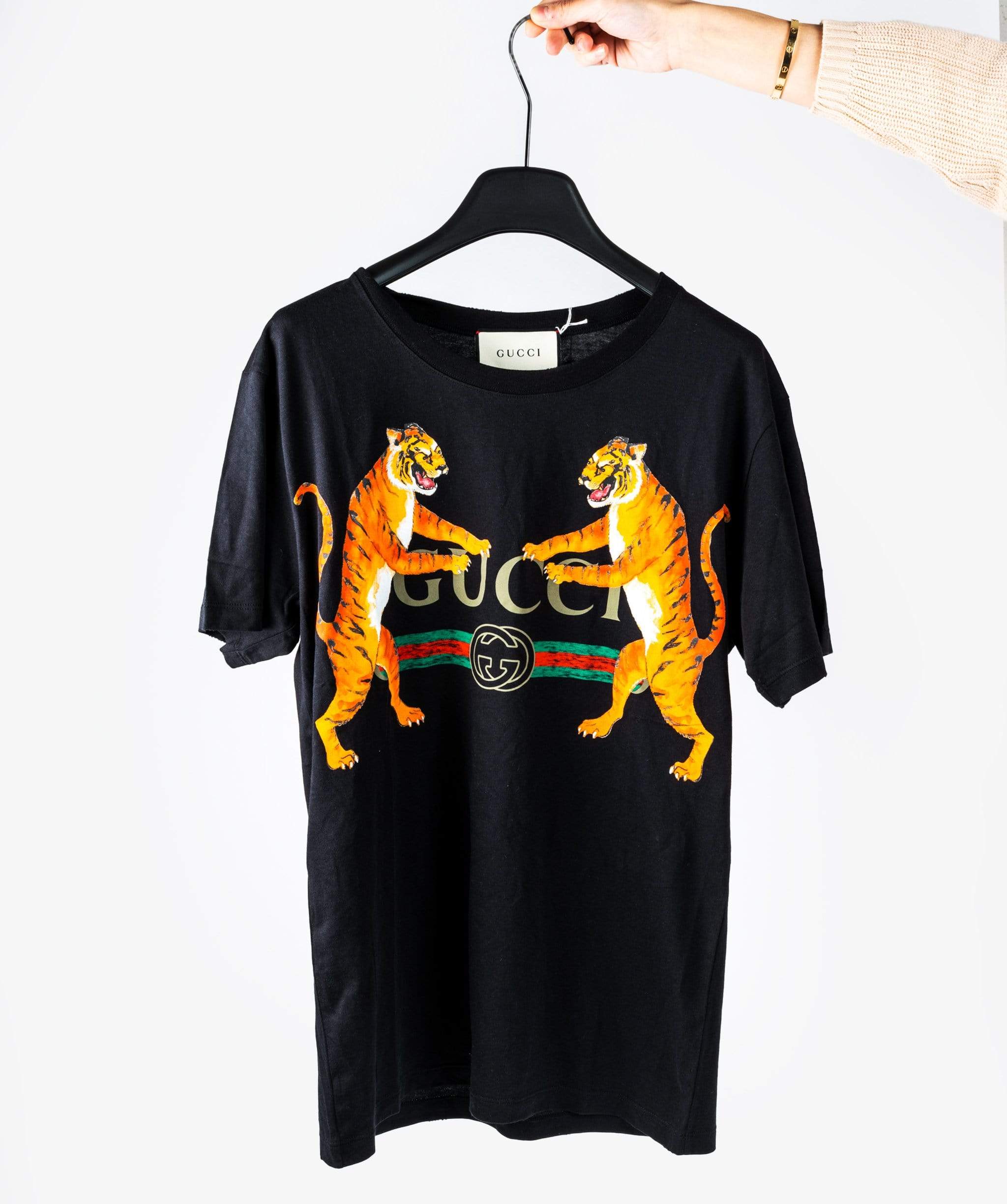 Black Printed T - Milan s fashion community sports Gucci and Balenciaga -  IetpShops Gambia - shirt from the 'Gucci Tiger' collection Gucci