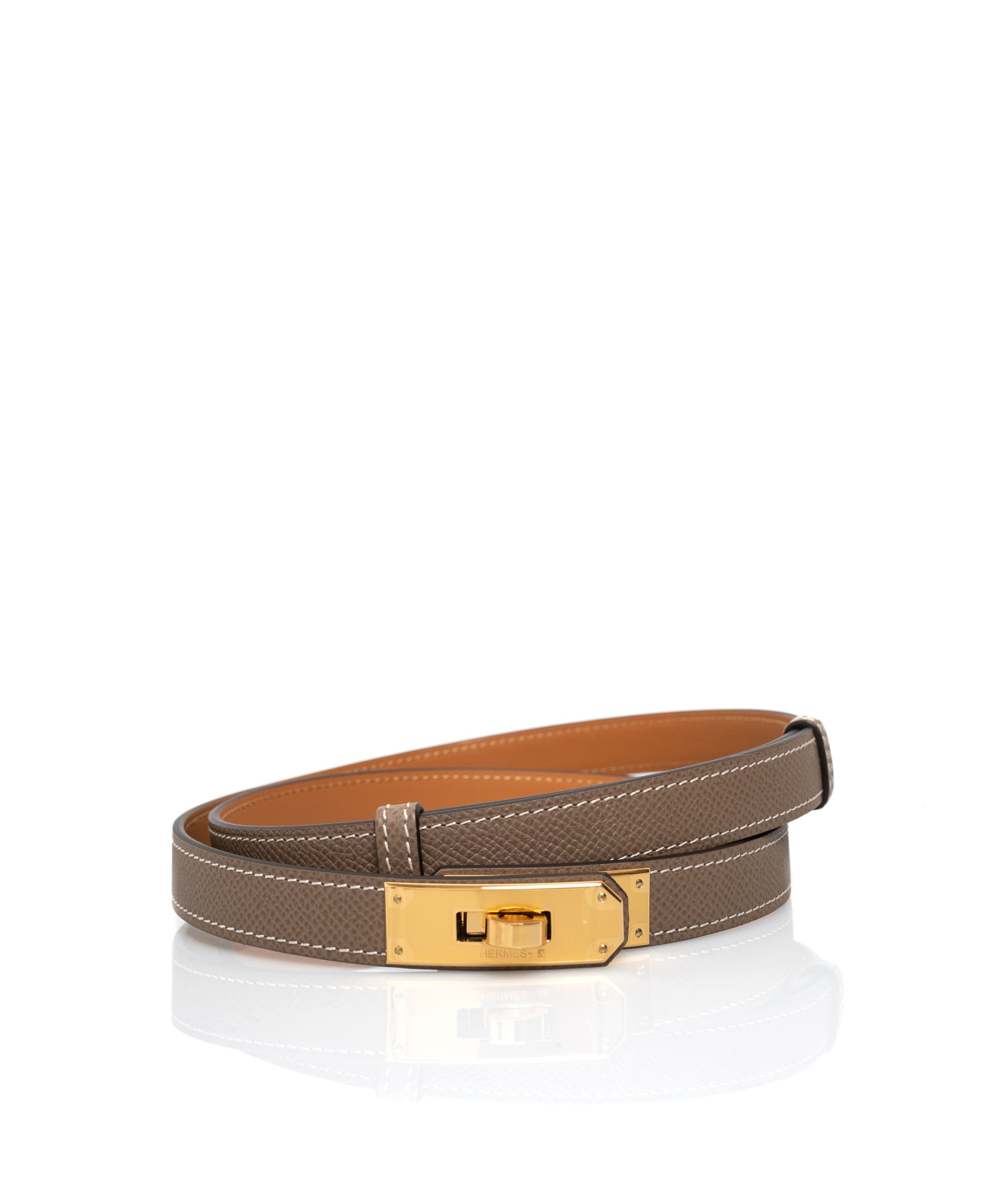 HERMES Kelly Belt Etoupe Epsom– GALLERY RARE Global Online Store