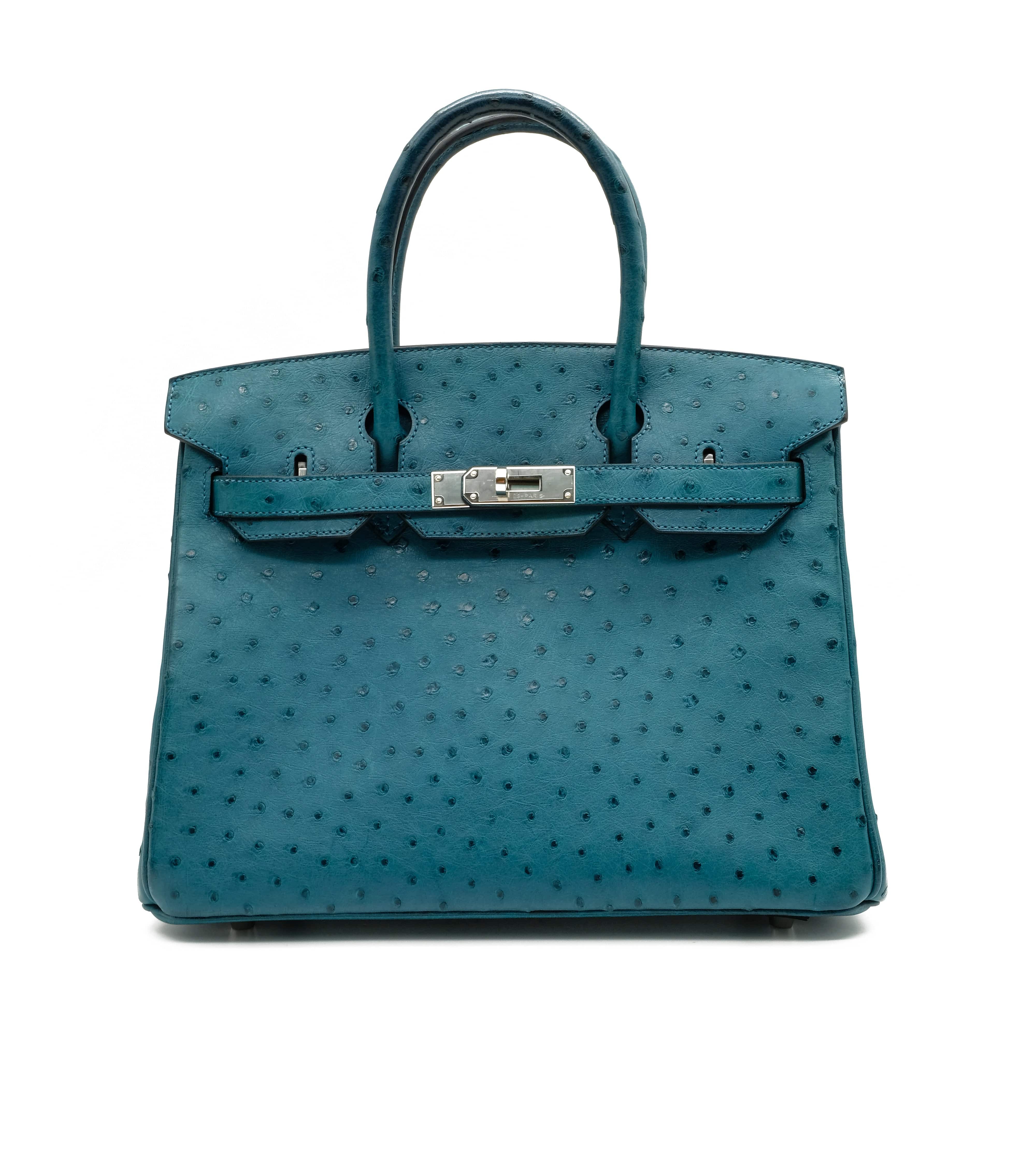 Hermès Birkin 30 Ostrich Bleuet